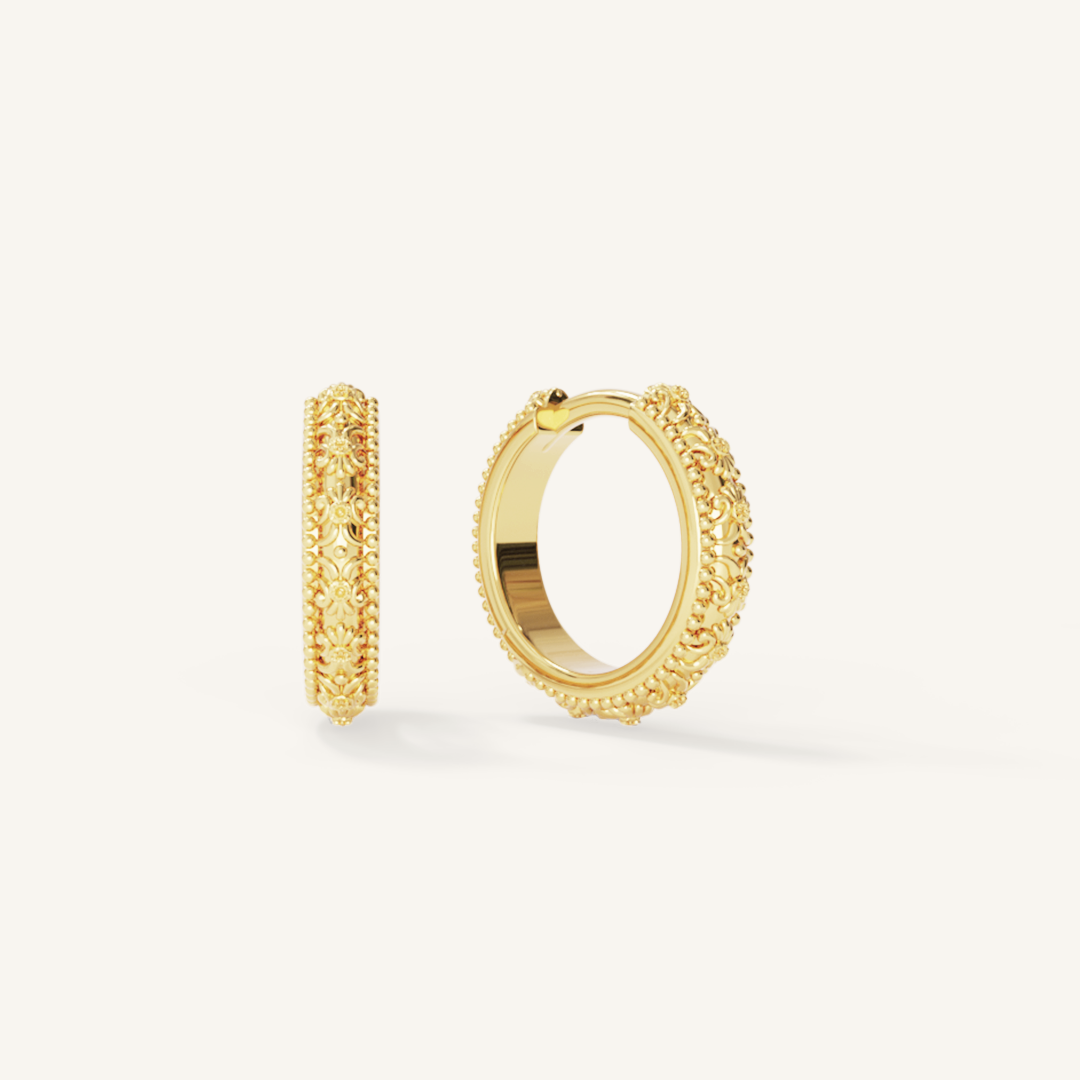 Palais Hoops - Elegant Gold Plated Hoop Earrings for Women | Perfect for Parties, Weddings & Everyday Wear