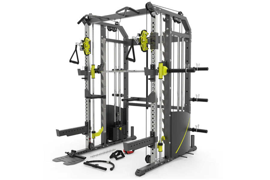 Warrior 701 All-in-One Power Rack with Smith Machine & Cable Crossover - Multi-Functional Home Gym Equipment for Strength Training & Fitness - Perfect for Home Workouts & Garage Gyms (Summer Sale)