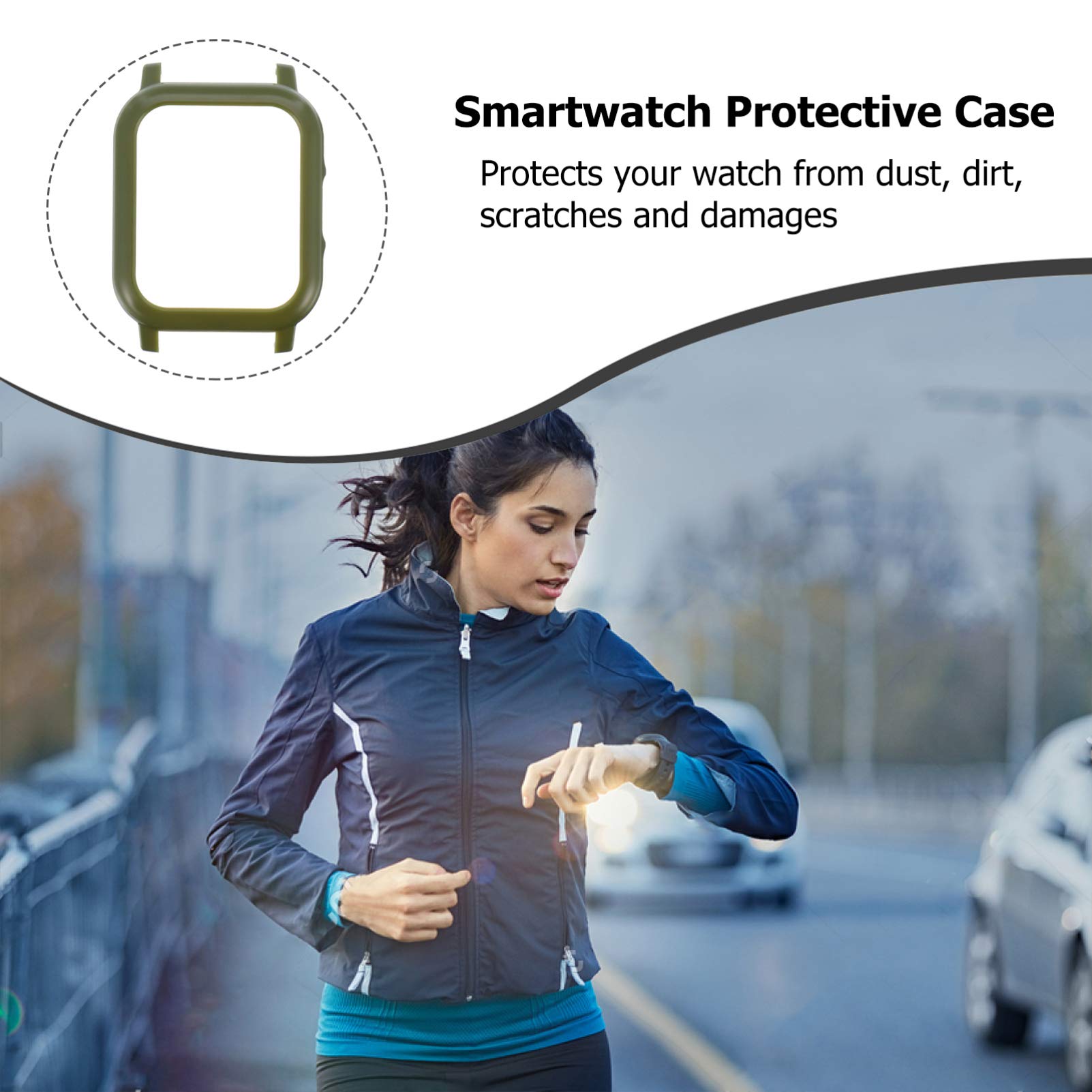 1pc Stylish PC Protective Case for Watches - Durable Watch Cover, Shell & Frame Accessory | Perfect for Smartwatch Protection & Travel Use