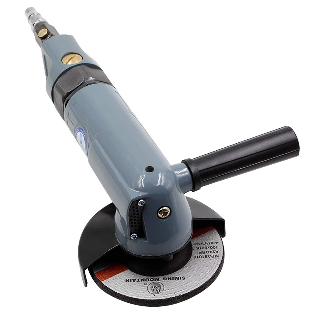 4 Inch BM-M4 Industrial Pneumatic Angle Grinder - 100MM Air Sanding Polishing Machine with 11000 RPM for Metal, Wood & Stone Cutting, Grinding & Polishing - Perfect for Construction, Automotive & DIY Projects