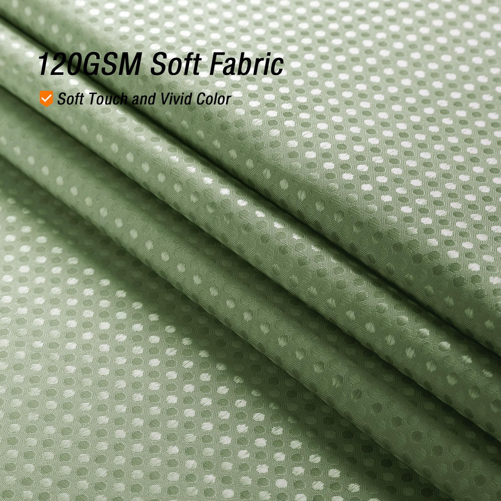 Gibelle Small Stall Shower Curtain 36 x 72 Inches - Narrow Half Bathroom Curtain in Sage Green Ombre | Waffle Weave Fabric with Rustproof Hooks | Water Repellent & Machine Washable | Perfect for Tiny Bathrooms, RVs, and Small Spaces