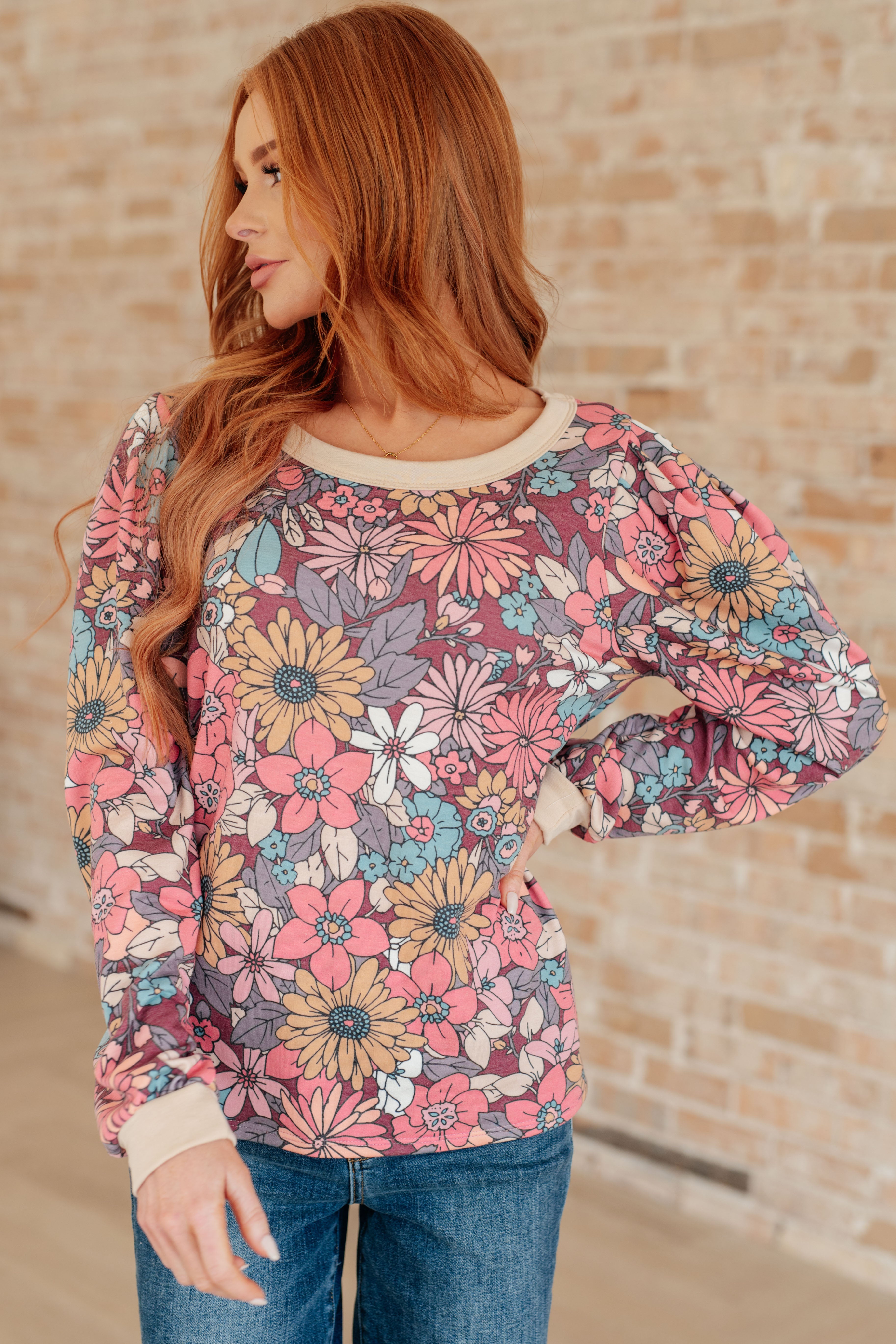Florist's Dream Long Sleeve Pullover Sweater - Cozy Knit Top for Gardening, Floral Arranging & Autumn Outfits