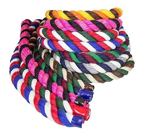 Ravenox Colorful Twisted Cotton Rope - Premium USA-Made Triple-Strand Rope for Sports, Home Decor, Pet Toys, DIY Crafts & Macramé | Indoor/Outdoor Use | Custom Colors & Sizes by Foot/Diameter | Perfect for Backyard Projects, Wall Hangings & Dog Chew Toys