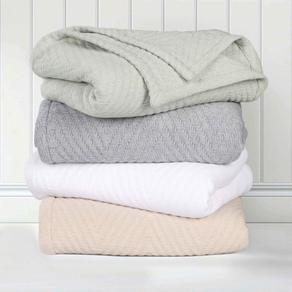 Premium Aswan Cotton Medium Weight Chevron Woven Coverlet - Soft & Breathable Bedspread for All Seasons - Perfect for Master Bedroom, Guest Room, or Dorm Decor