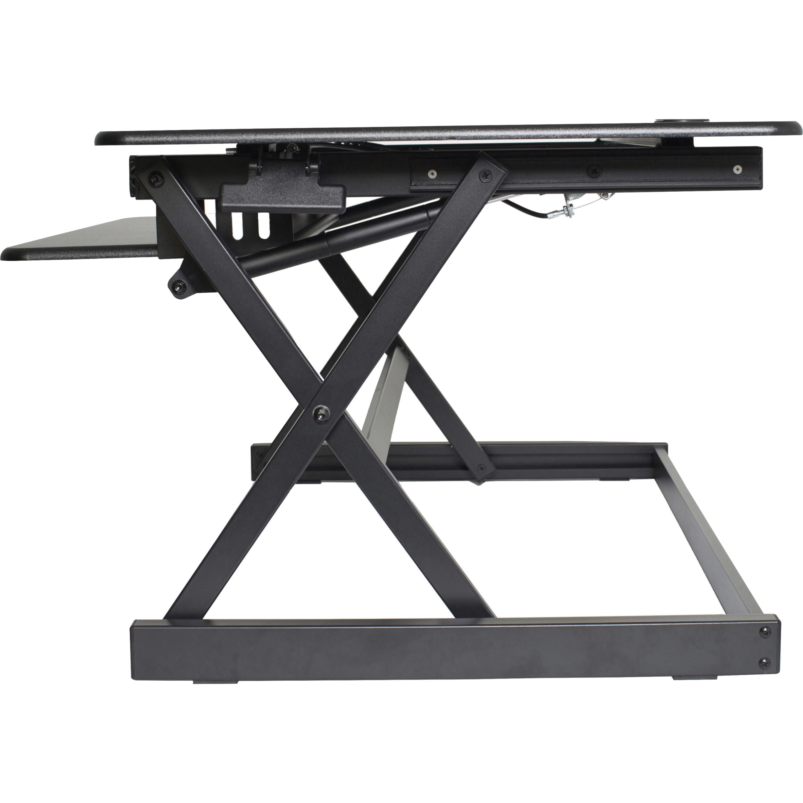 Lorell Deluxe Adjustable Standing Desk Riser - Black, 20