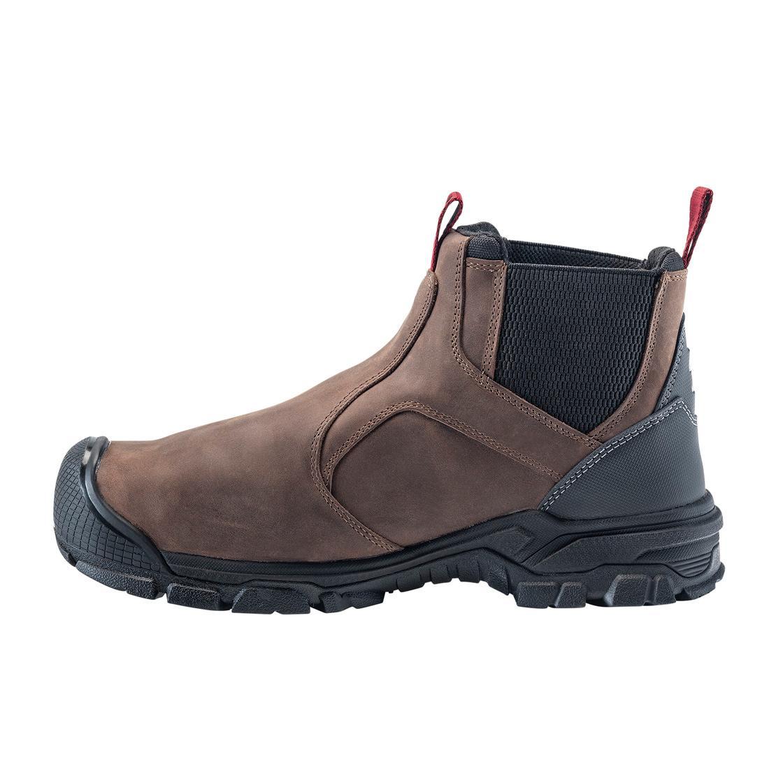 Ripsaw Met Guard Puncture Resistant Alloy Toe Chelsea Work Boots for Men - Brown Leather Safety Shoes for Construction, Warehouse & Industrial Work