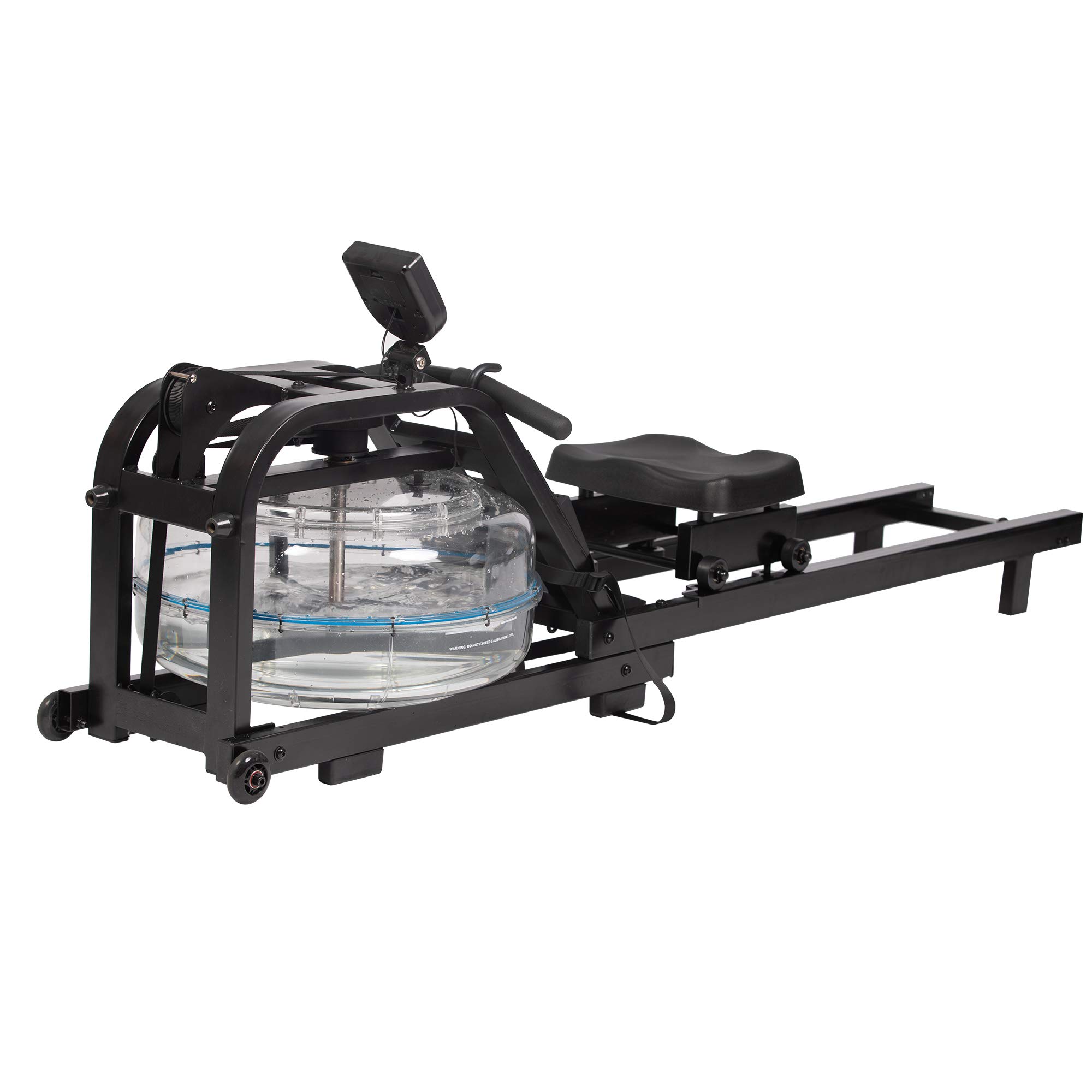 Premium Water Rowing Machine for Home Gym - Adjustable Resistance Indoor Water Rower with LCD Monitor | Full Body Workout & Cardio Training Equipment | Perfect for Small Spaces & Home Fitness