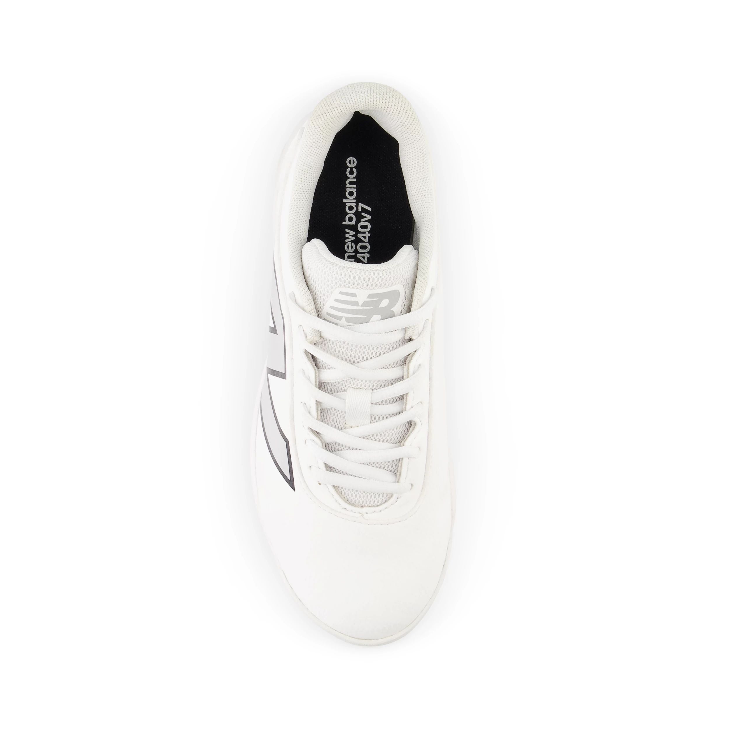 New Balance 4040v7 White Youth Baseball Cleats - Lightweight Molded Cleats for Kids & Youth Baseball Players - Perfect for Little League, Training & Games