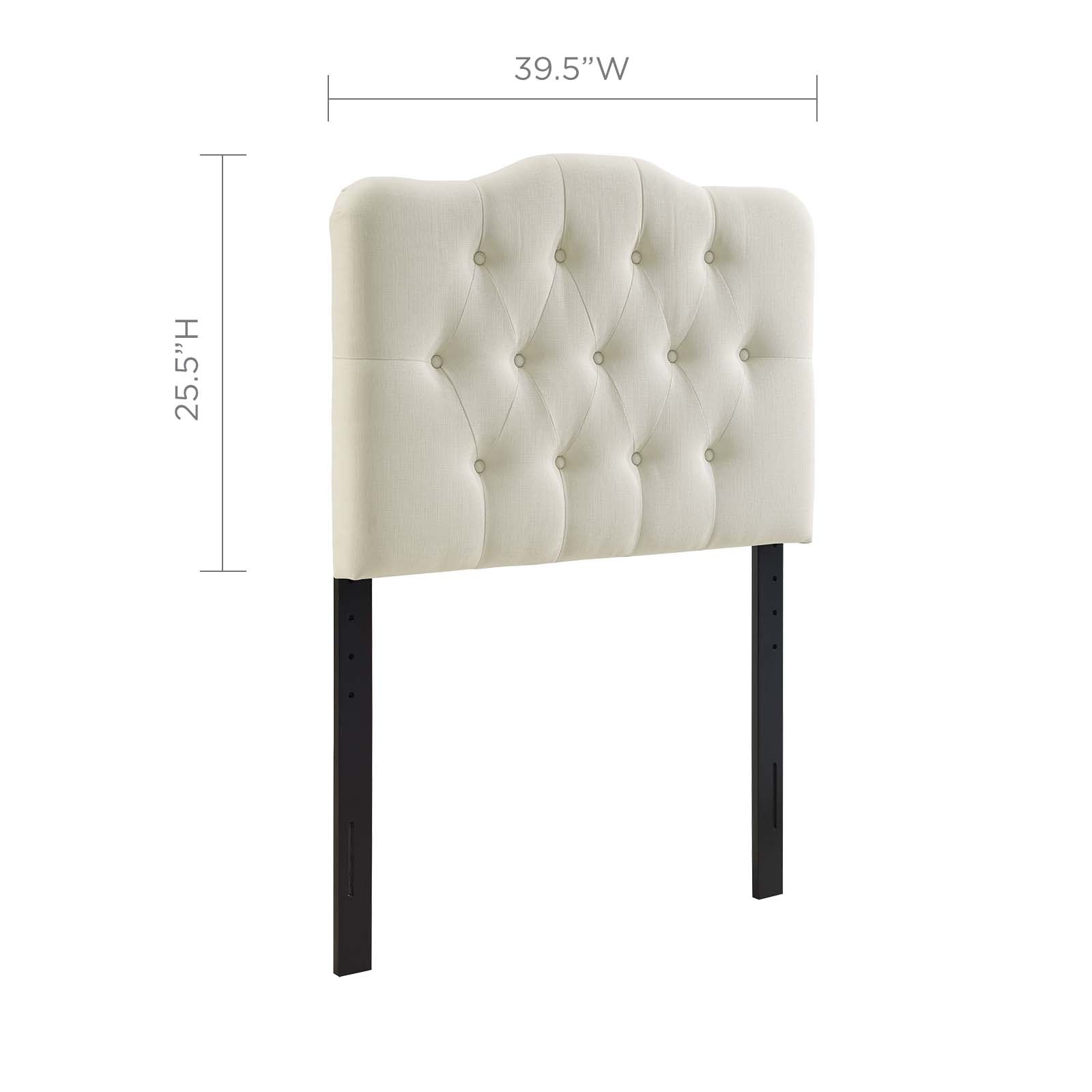 Annabel Upholstered Fabric Headboard - Queen Size Bed Frame Headboard with Nailhead Trim - Elegant Bedroom Decor for Master Bedroom & Guest Room