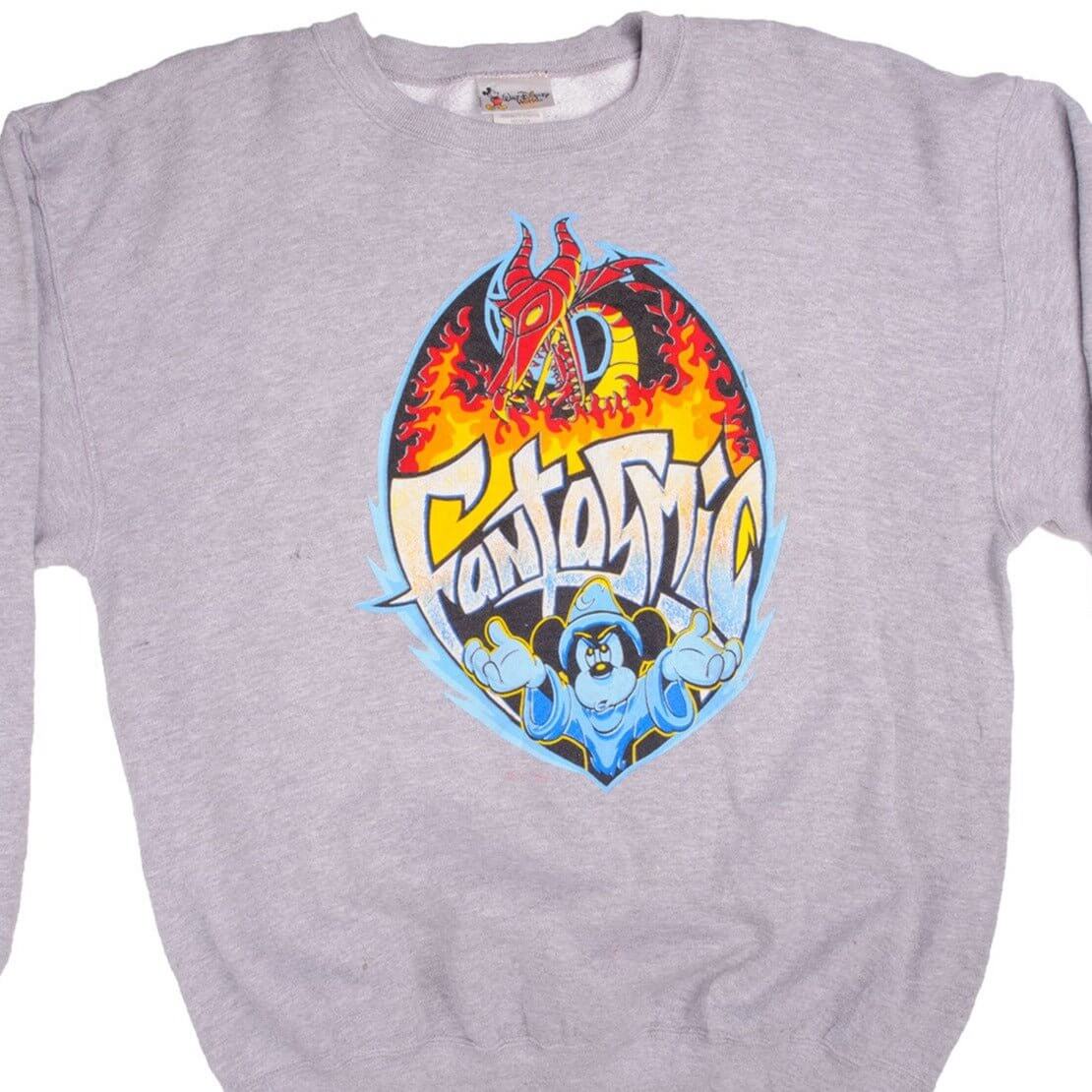 Vintage Disney World Fantasmic Sweatshirt 1990s - XL Size - Made in USA - Retro Disneyland Hoodie for Theme Park Fans & Collectors