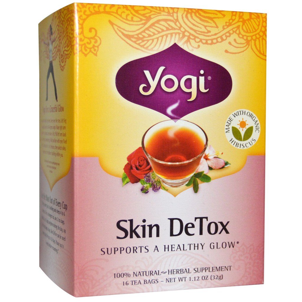 Yogi Tea Skin Detox Herbal Tea - 16 Tea Bags | Organic & Natural Ingredients for Cleansing & Glowing Skin | Perfect for Daily Wellness & Detox Routine