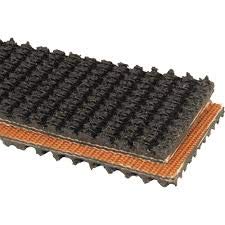 6 Inch Wide 2 Ply Black Polylift Rubber Bare Rough Top Incline Conveyor Belt Material - 10 Foot Length for Warehouse, Mining, and Food Processing