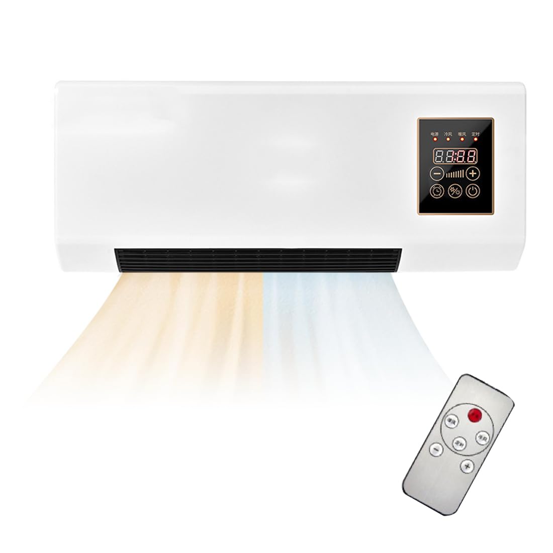 Split Max Portable Air Conditioner & Heater 2-in-1 - 8000 BTU Wall Mount Mini AC Unit with Remote - White - Perfect for Bedroom, Office & Small Spaces Cooling & Heating