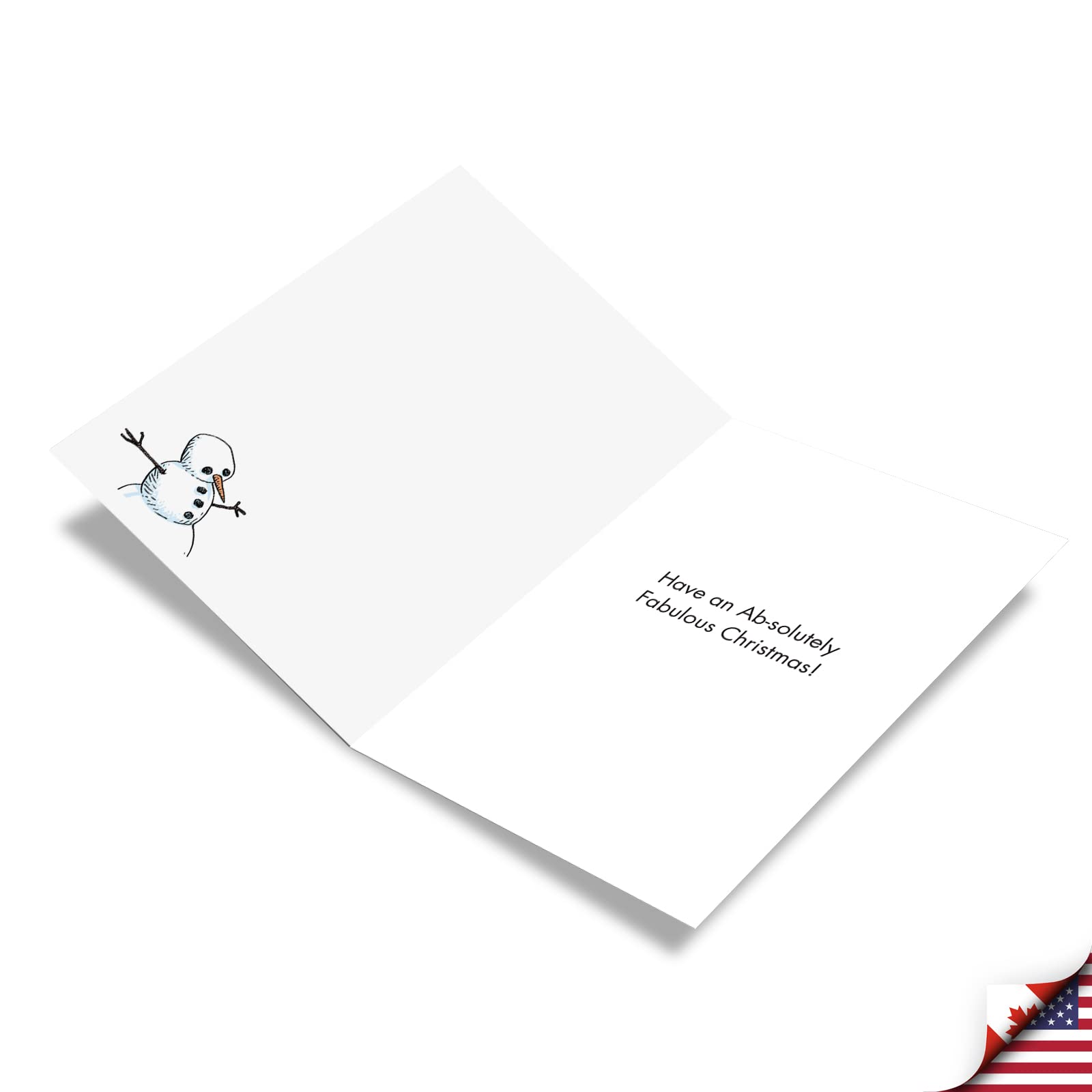 Funny Snowman Christmas Cards - Box of 12 Cartoon Holiday Greeting Cards for Xmas (1 Design, Bulk Pack) | Perfect for Office Exchanges, Family Gifts & Humorous Holiday Wishes | NobleWorks C9477XSG-B12x1