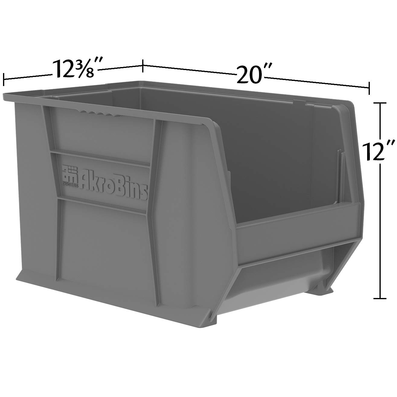 Akro-Mils 30282 Large Stackable Plastic Storage Bins - 2-Pack Clear Super-Size AkroBins (20