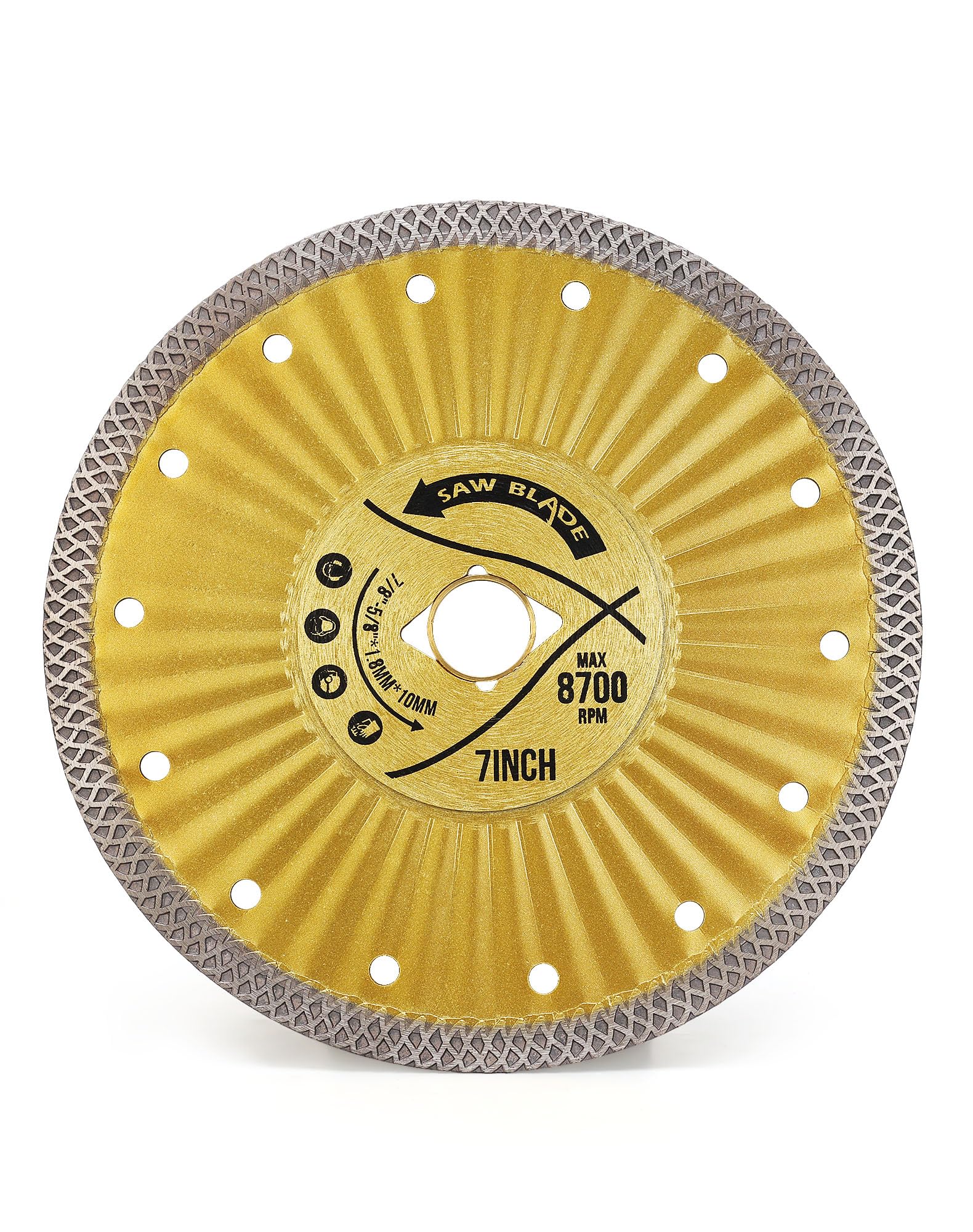 7 Inch Super Thin Diamond Tile Blade - Dry & Wet Cutting for Porcelain, Granite, Marble - Perfect for DIY Home Renovation, Bathroom & Kitchen Tile Installation