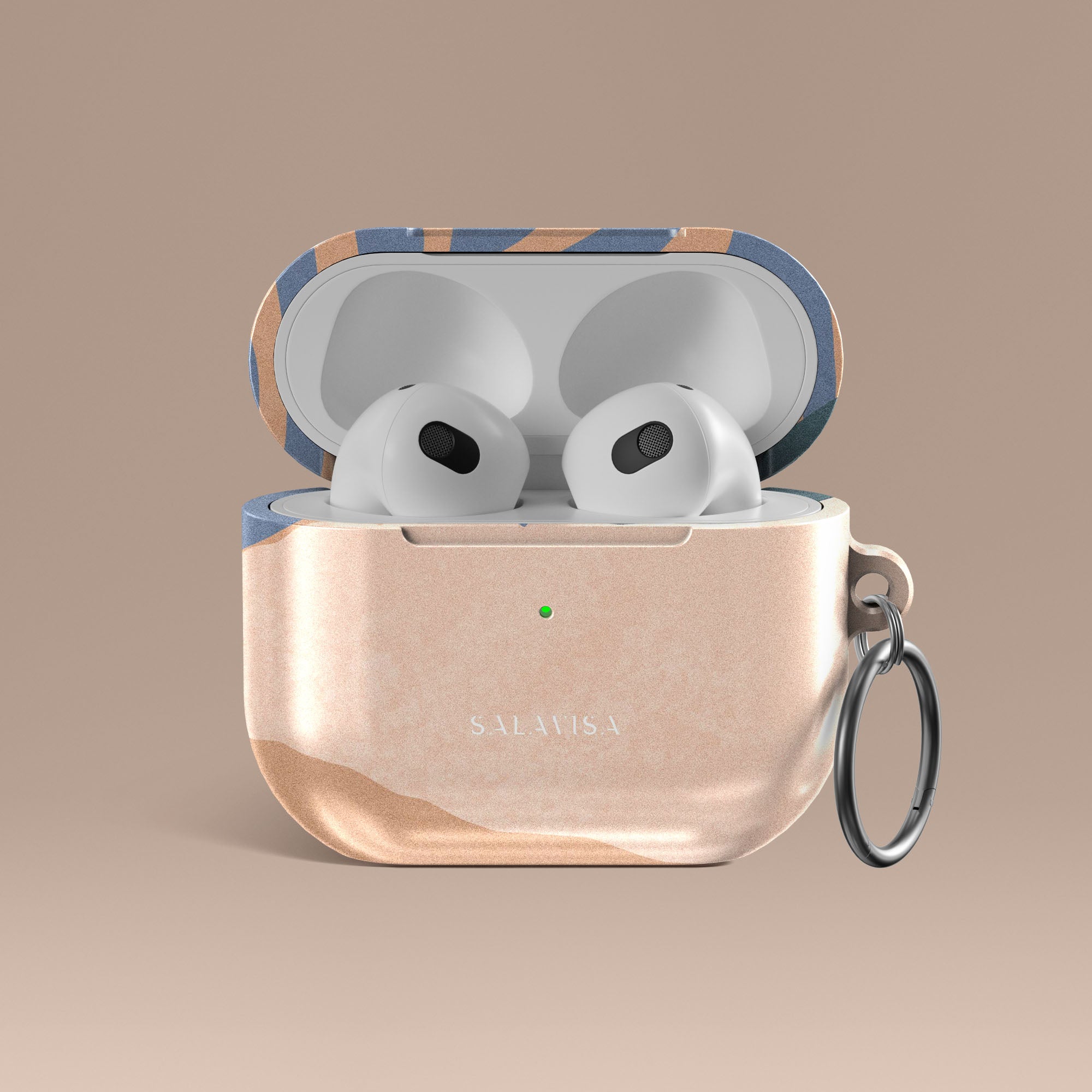 Premium Beige AirPods Case - Soft Silicone Protective Cover for Apple AirPods 1/2/3 & Pro - Cute & Durable with Keychain for Travel, Work & Daily Use