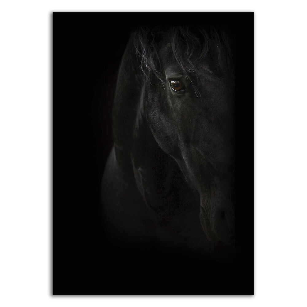 Black Pearl Canvas Wall Art Print by PhotoINC Studio - Ready to Hang, Stretched Framed Painting for Living Room, Bedroom & Office Decor