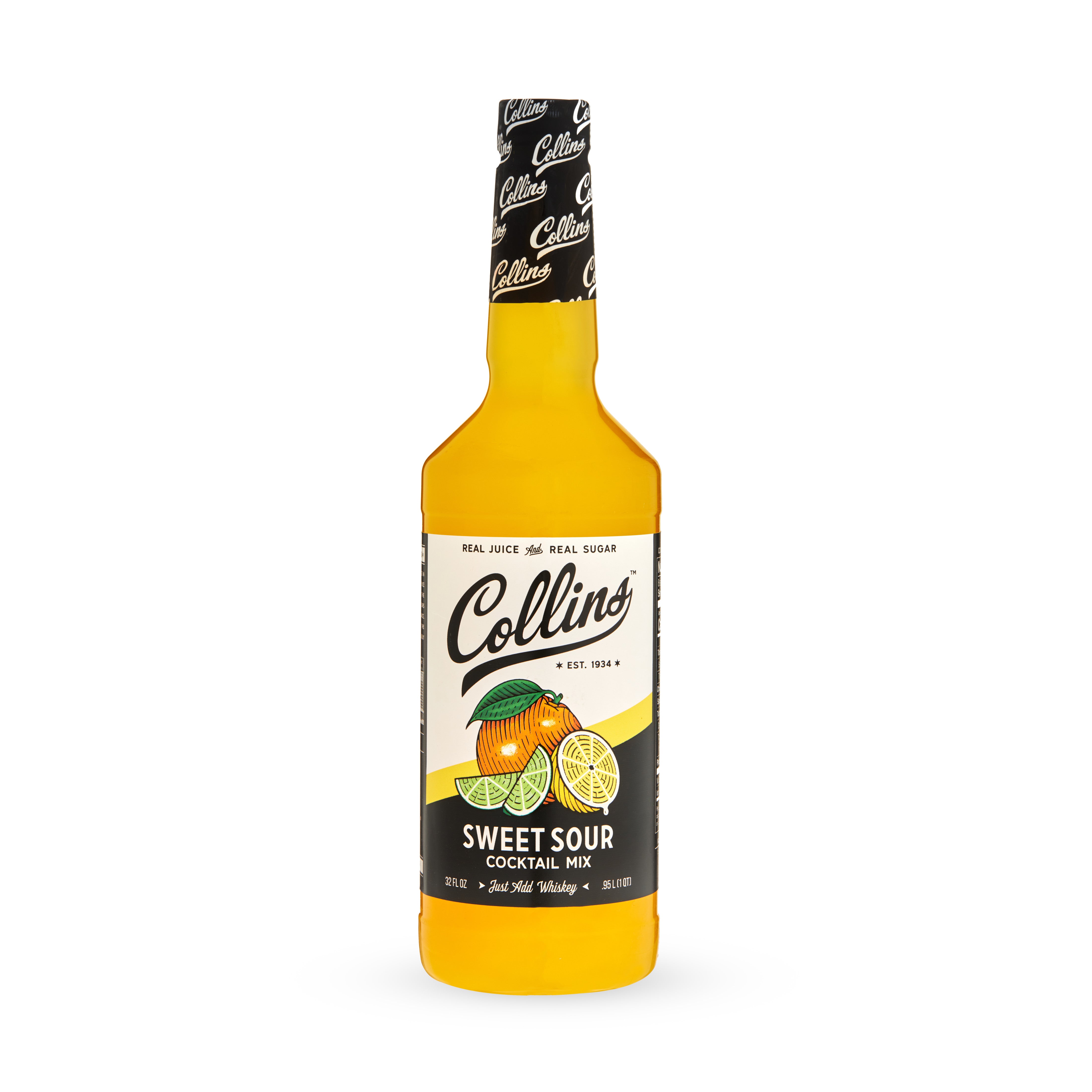 Sweet & Sour Cocktail Mix 32 oz - Premium Bar Mix for Margaritas, Whiskey Sours & More - Perfect for Home Bars, Parties & Mixology Enthusiasts