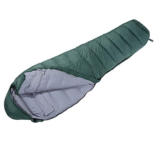 Ultralight Down Sleeping Bags for Adults - Waterproof & Temperature Locking Mummy-Style Camping Sleeping Bag for Winter Outdoor Adventures - Perfect for Backpacking, Hiking and Cold Weather Camping
