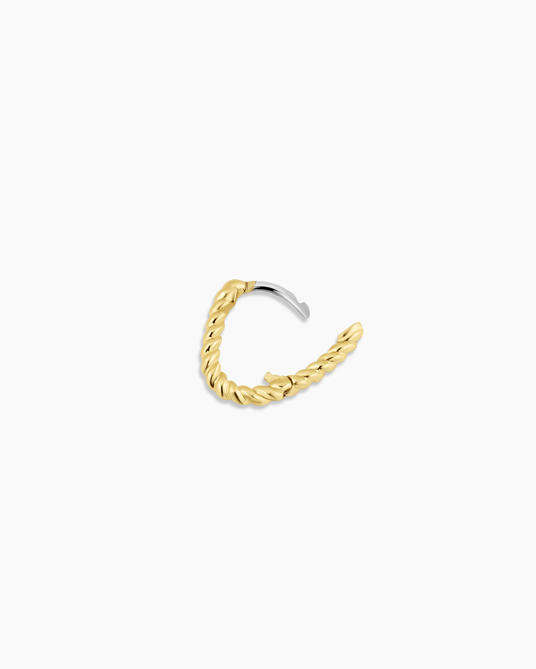 Crew Link Single Huggie Earrings - Minimalist Gold Hoop Earrings for Women - Perfect for Everyday Wear & Special Occasions