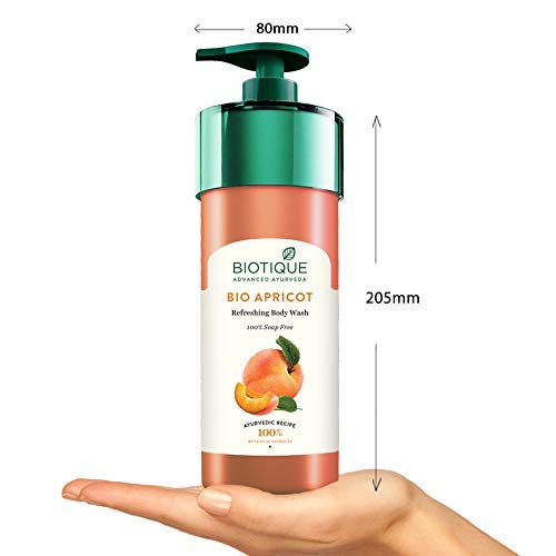 Bio Apricot Refreshing Body Wash - 800ml | Natural & Hydrating Shower Gel for Dry & Sensitive Skin | Perfect for Daily Use & Spa Days