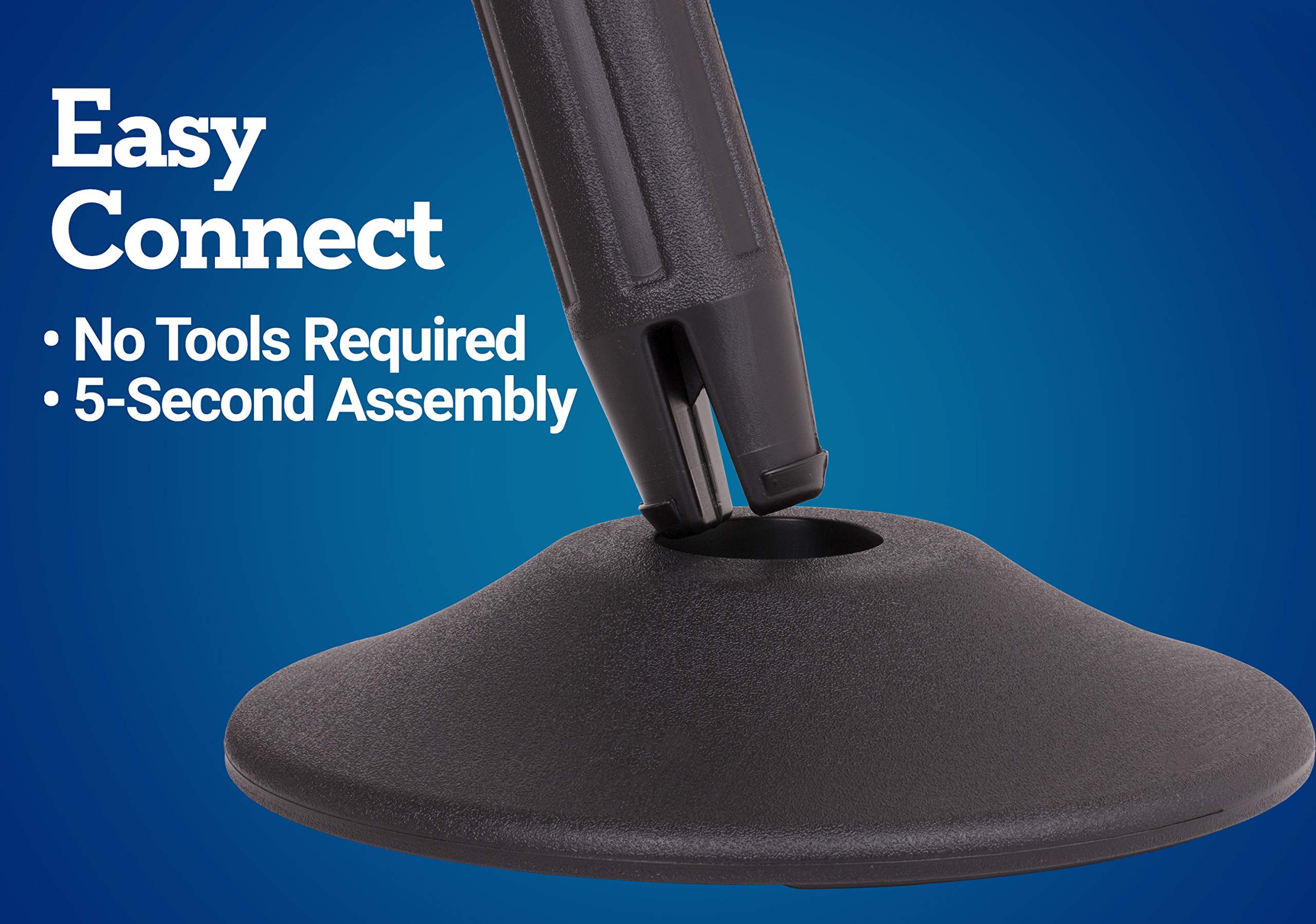 Weighted Base Black Stanchion with 10ft Plastic Chain - Heavy Duty Crowd Control Barrier for Events, Queues & Retail (6-Pack) - Ideal for Stores, Concerts & Public Spaces