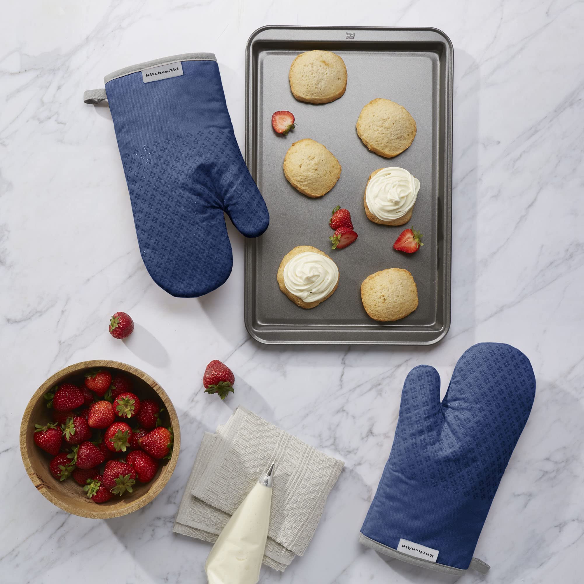 KitchenAid Asteroid Oven Mitt Set - Heat Resistant Gloves (7