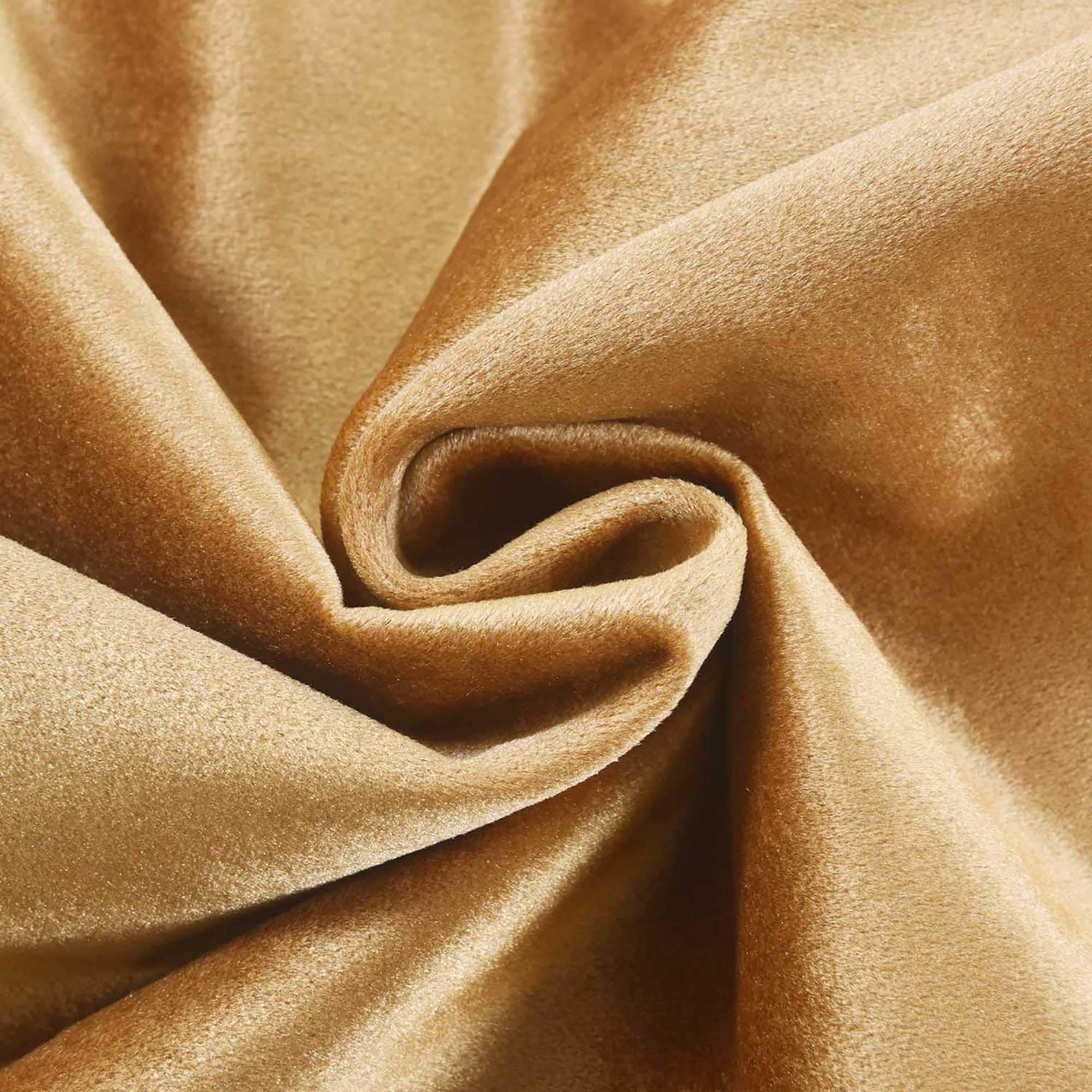 Luxury Velvet Euro Sham Pillow Covers 26x26 Inches - Soft Square Throw Pillow Cases for Bed, Sofa, Couch & Office Decor - Gold (66cm) - Perfect for Living Room, Bedroom & Home Styling