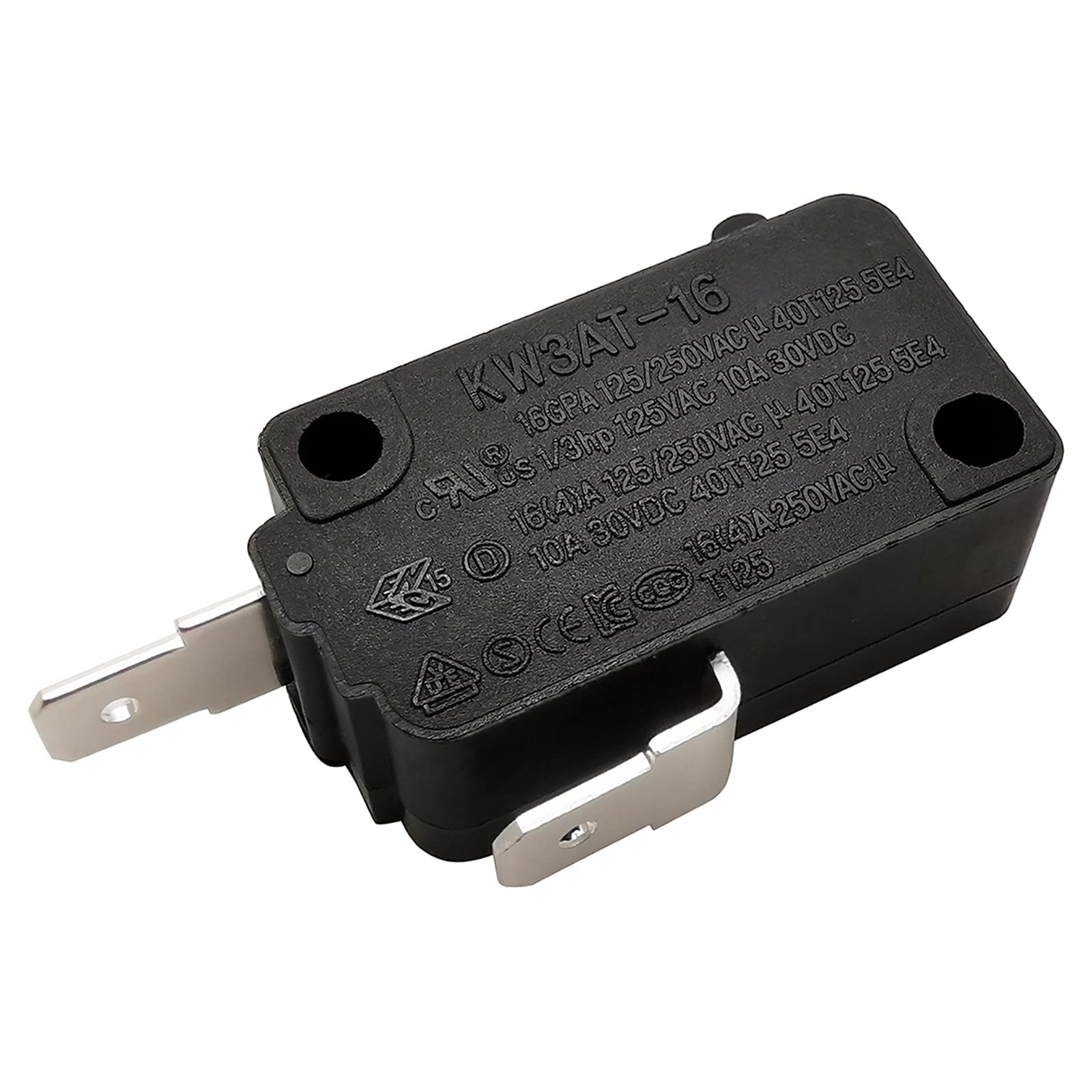 KW3AT-16 Microwave Oven Door Switch Replacement Part - 16A 125VAC, Compatible with KW3A-16, Normally Closed (1Pc) - Perfect for Microwave Repair & Maintenance at Home
