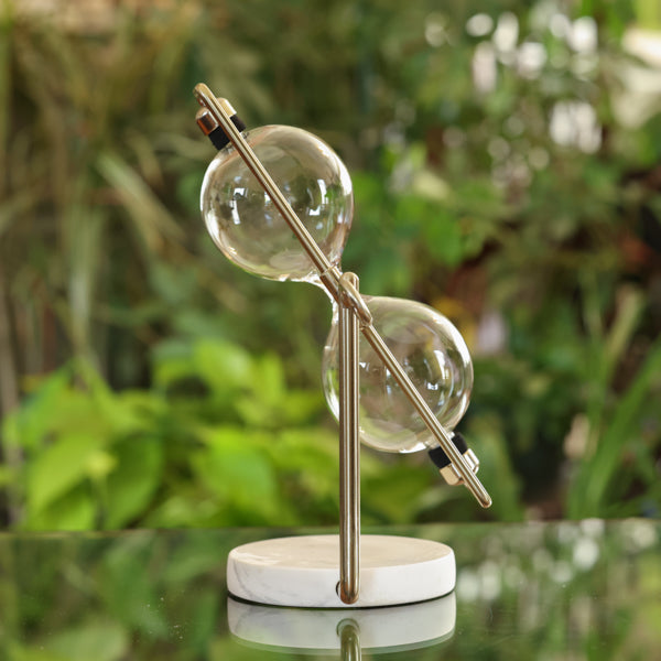 Elegant Rotating Hourglass Urn with Marble Base - Perfect for Home Memorial, Office Decor & Gift Giving