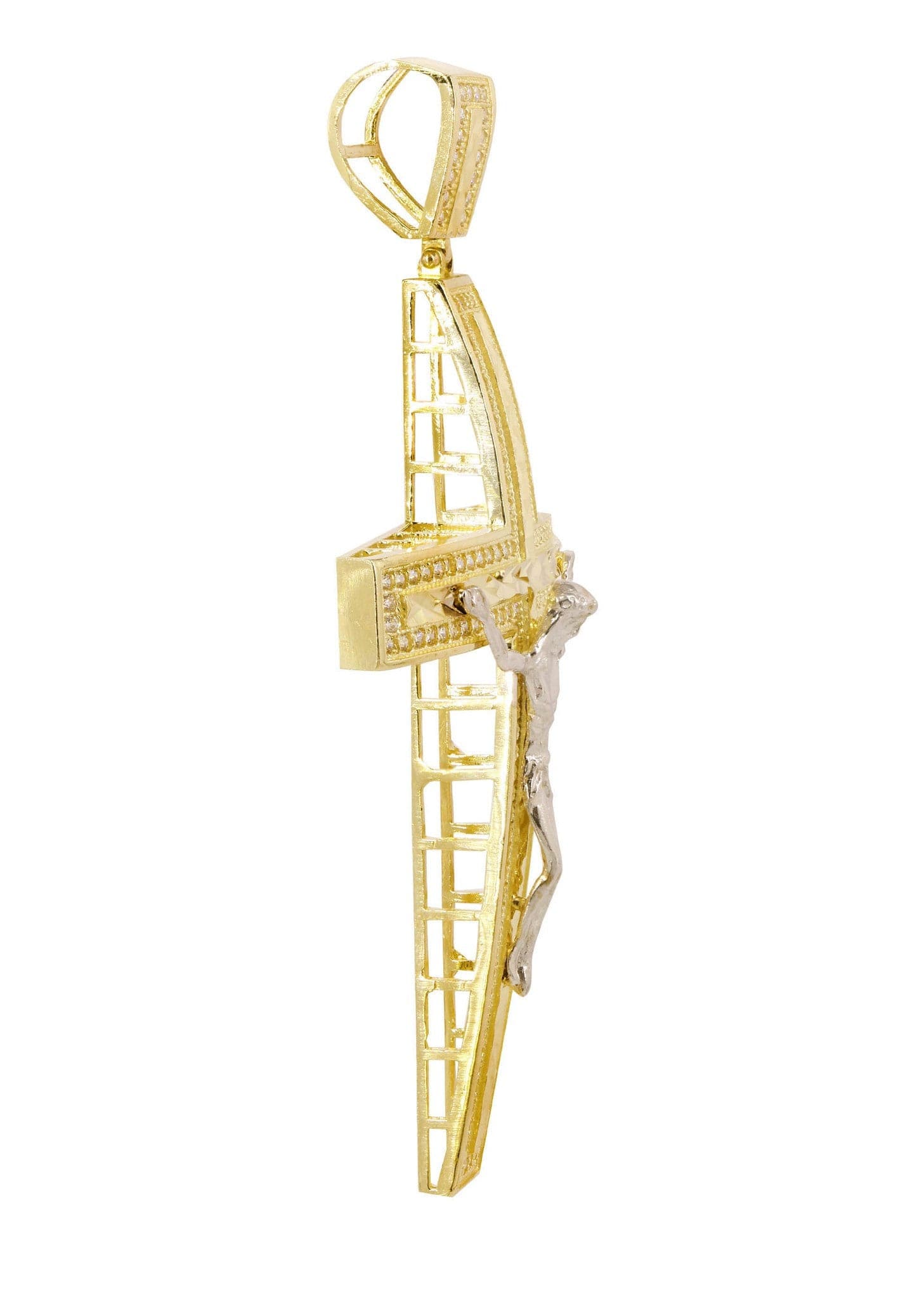 10K Gold Cross Pendant for Women & Men - 10.8 Grams Religious Jewelry - Perfect for Baptism, First Communion & Everyday Wear