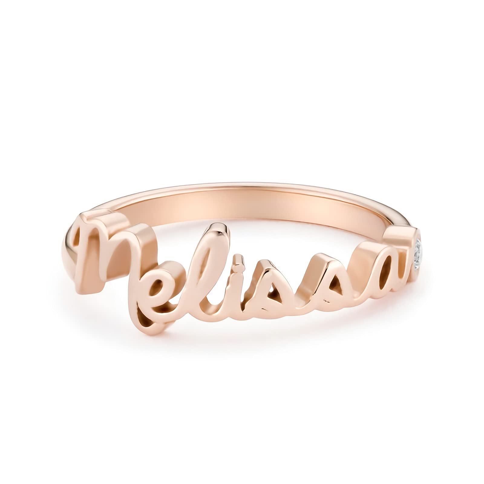 Personalized Name Ring - Custom Engraved 10K 14K 18K Gold Birthstone Jewelry for Women | Unique Mother's Day Gift for Wife, Girlfriend, Mom | Perfect for Anniversaries, Birthdays, Valentine's Day & Special Occasions