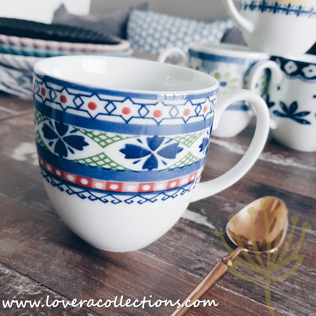 Awasaka Japan Blue Four Leaves Tea & Dinnerware Set - Premium Japanese Ceramic Tableware for Tea & Dining - Perfect for Home, Restaurants & Gifts