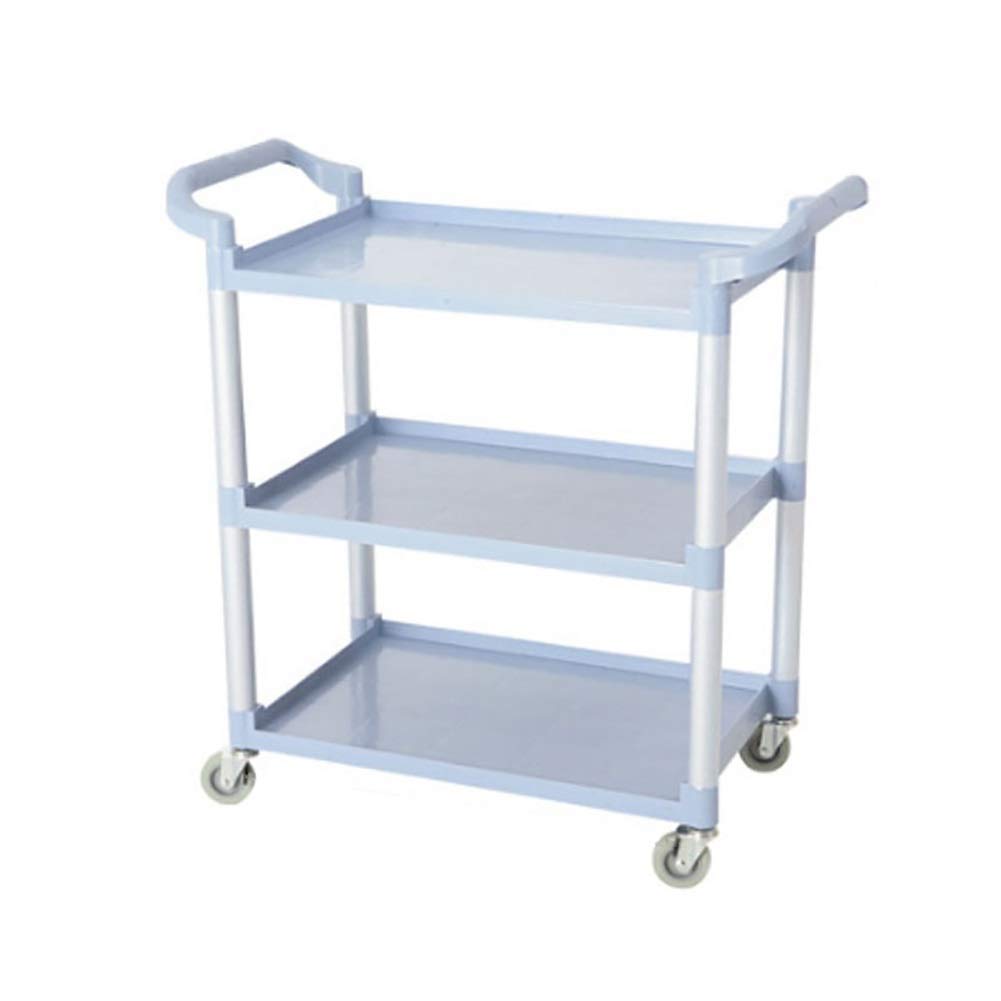OMOONS 3-Tier Rolling Cart - Heavy Duty Kitchen Storage Hand Truck with 75kg Capacity per Layer - Ideal for Hotel, Catering, Aircraft Cabin & Home Use