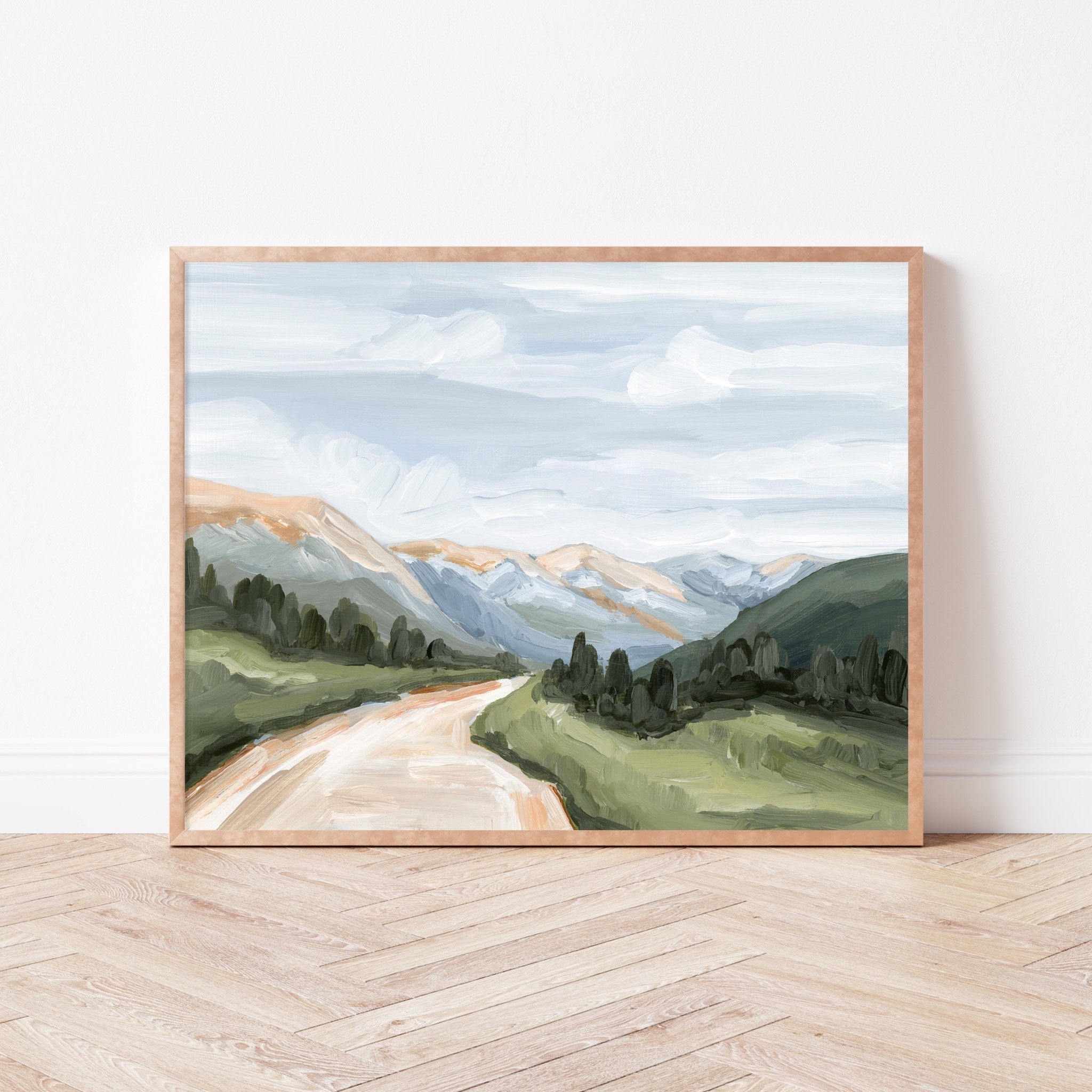 Canyon Ridge Road Art Print - Stunning Landscape Wall Decor for Living Room, Bedroom & Office | Premium Quality Poster for Home & Office Decor