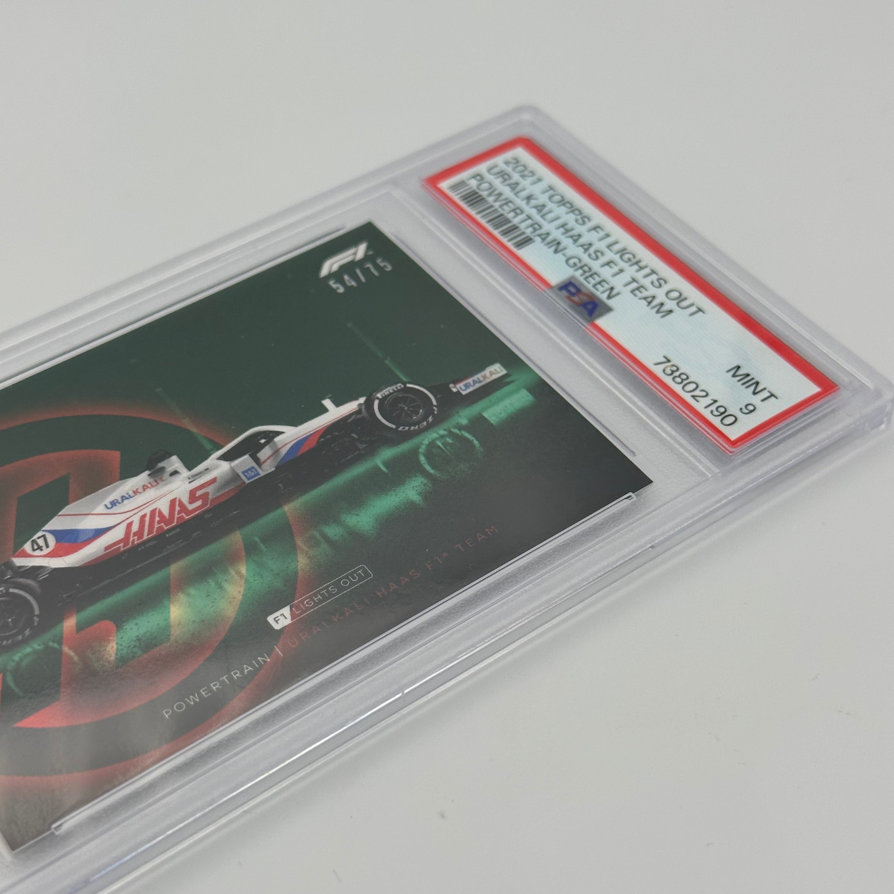 PSA 9 Graded 54/75 Uralkali Haas F1 Team Power Train Green - Perfect for F1 Collectors & Motorsport Enthusiasts