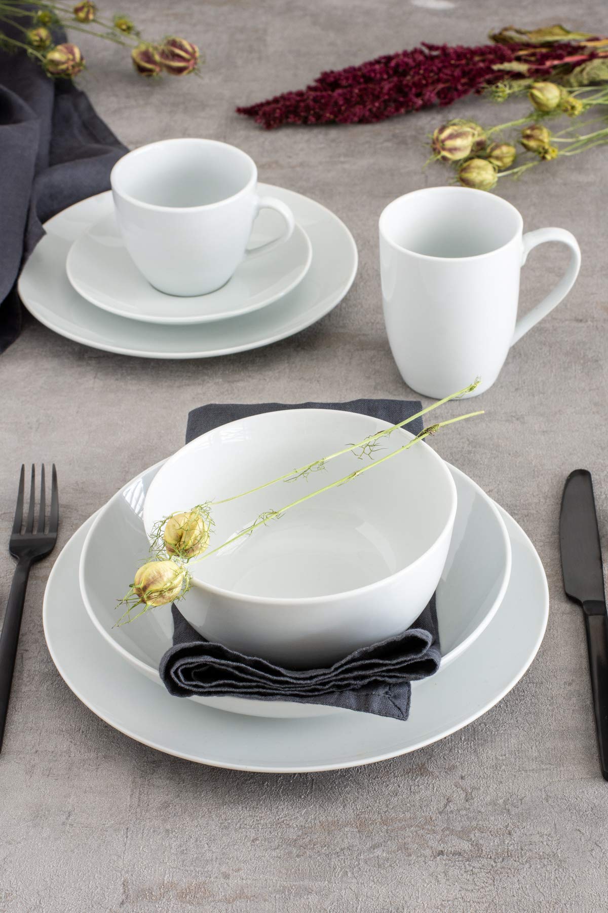 Barca 30-Piece Porcelain Dinnerware Set for 6 People - Elegant Tableware for Family Dinners, Parties & Entertaining
