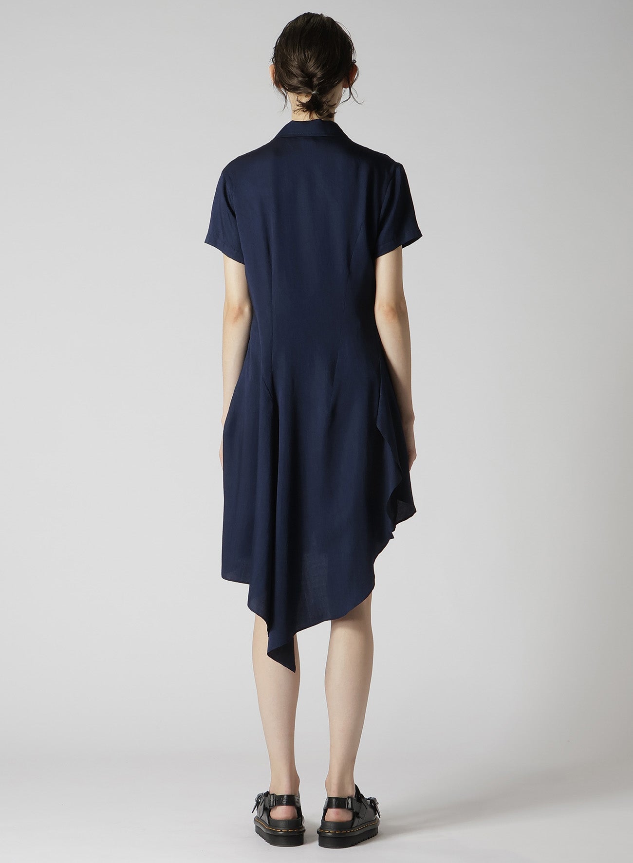 Cupro Dungaree Twill Asymmetrical Shirt Jacket - Stylish Layering for Casual Outfits & Streetwear Fashion
