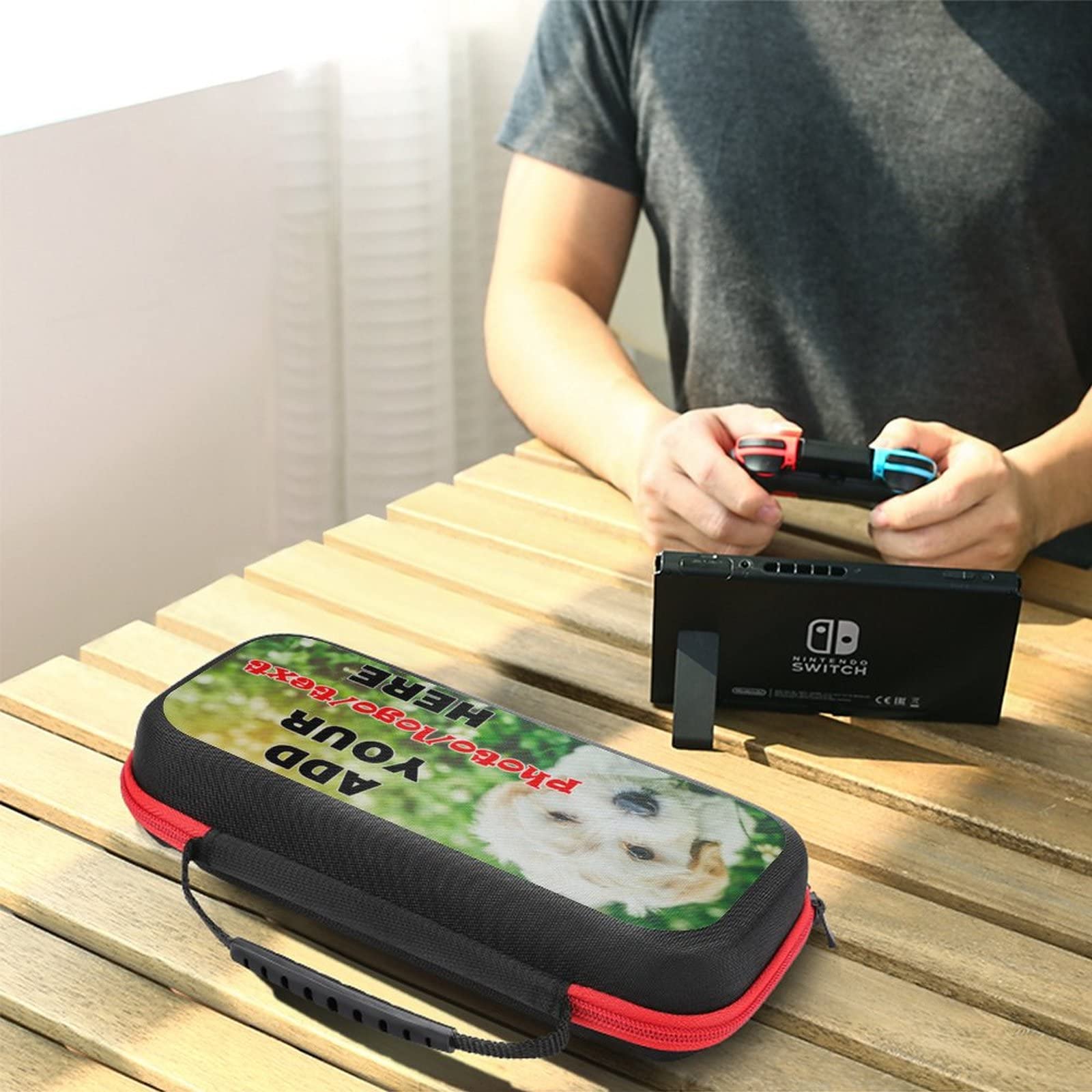 **Custom Nintendo Switch Carrying Case - Personalized Hard Shell Travel Storage with 20 Game Cartridges Holder - Protective Pouch for Boys & Girls - Perfect for Travel, Gaming Parties & On-the-Go Play**