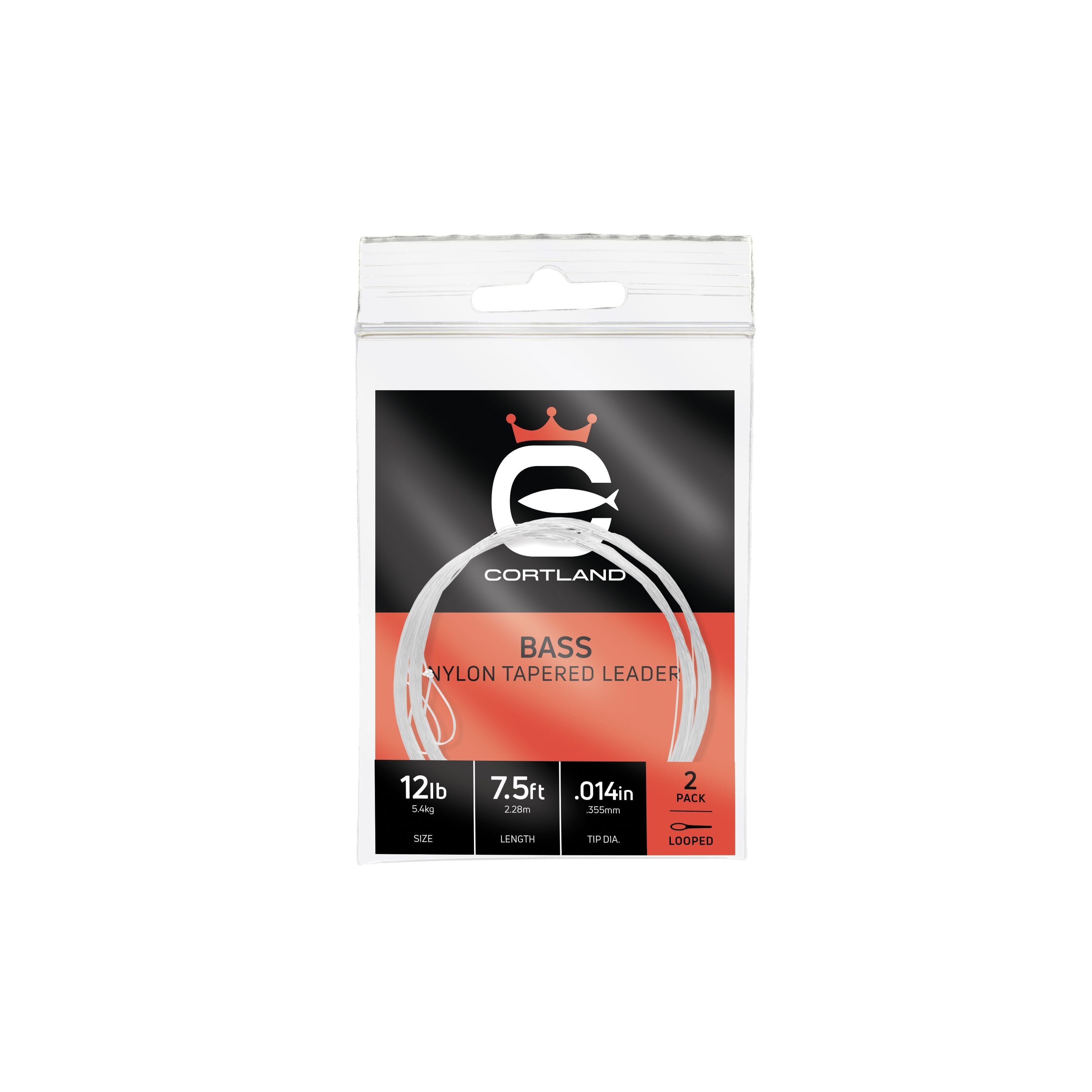 Premium Bass Nylon Tapered Fishing Leaders - Strong & Durable for Freshwater & Saltwater Angling - Perfect for Fly Fishing, Spin Casting, and Baitcasting