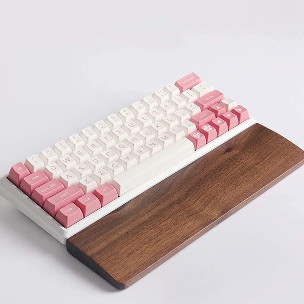 Ergonomic Wooden Keyboard Wrist Rest - Comfortable Hand & Wrist Support Pad for Laptop & Computer - Perfect for Office, Gaming & Long Typing Sessions
