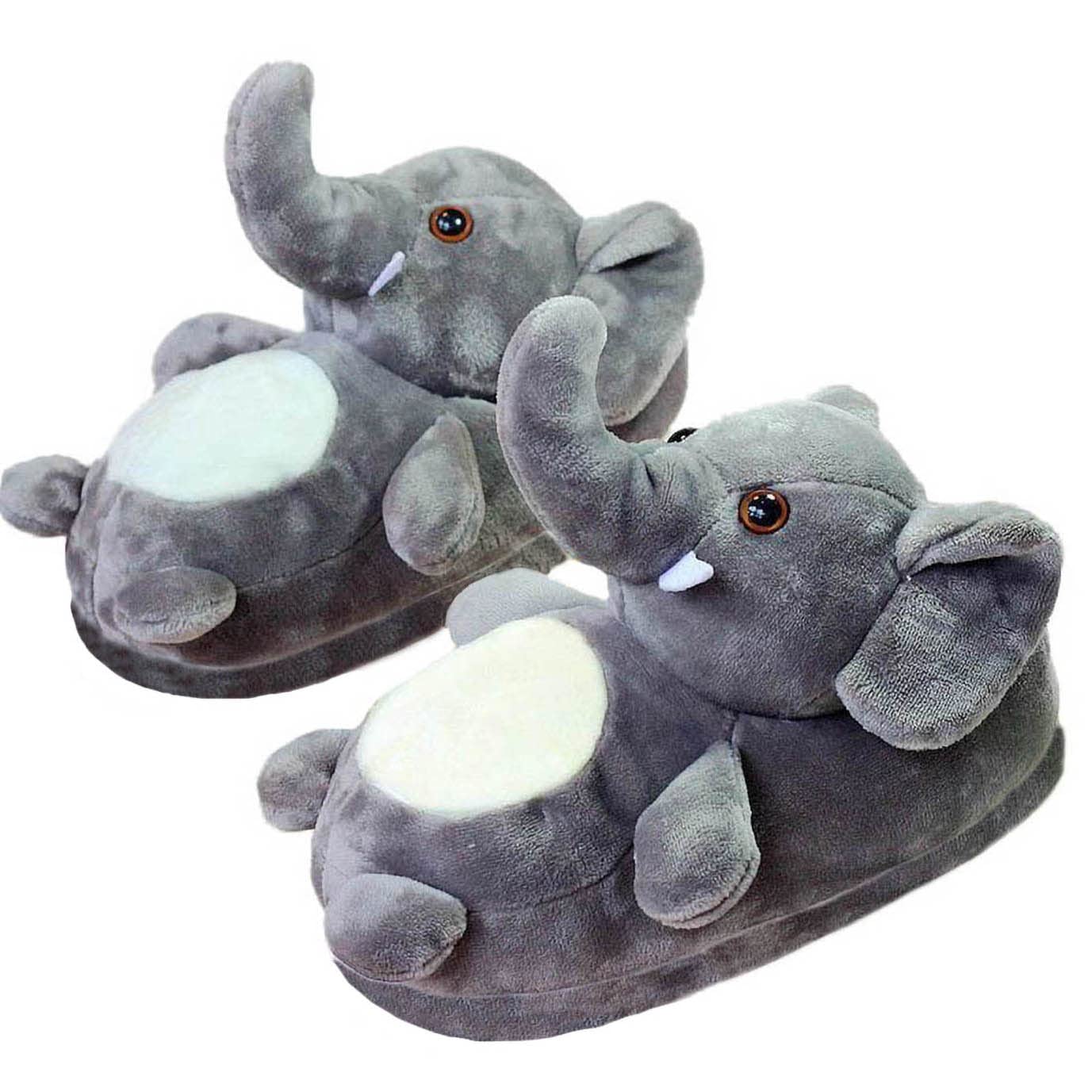 Vivid Plush Animal Slippers - Big Yellow Duck, Panda, Alpaca, Elephant & Dog Slippers for Kids & Adults | Cozy Home Wear, Funny Gifts & Christmas Presents