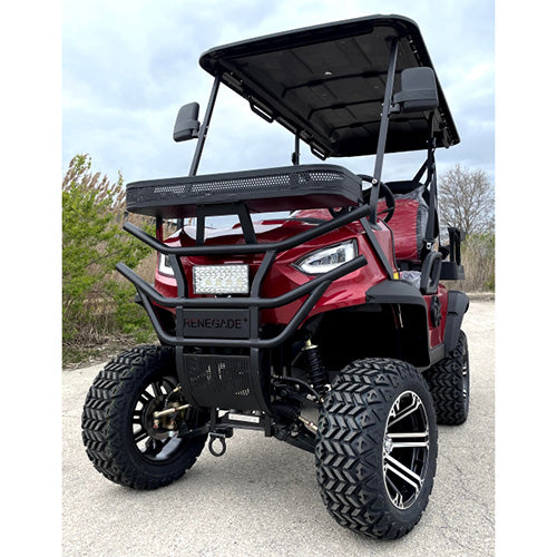 48V Electric Golf Cart 4 Seater - Lifted Renegade+ Edition Utility UTV | Compare to Coleman & Kandi | Red | Perfect for Golf Courses, Campuses & Resort Transportation
