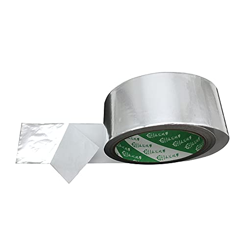 Heavy Duty Aluminum Foil Tape - High Heat Conduction, Waterproof & Reinforced Adhesive for HVAC Duct Repair, Pipe Sealing & BGA Protection (48mm x 17m) - Ideal for Home Improvement, Automotive & Electronics Repair