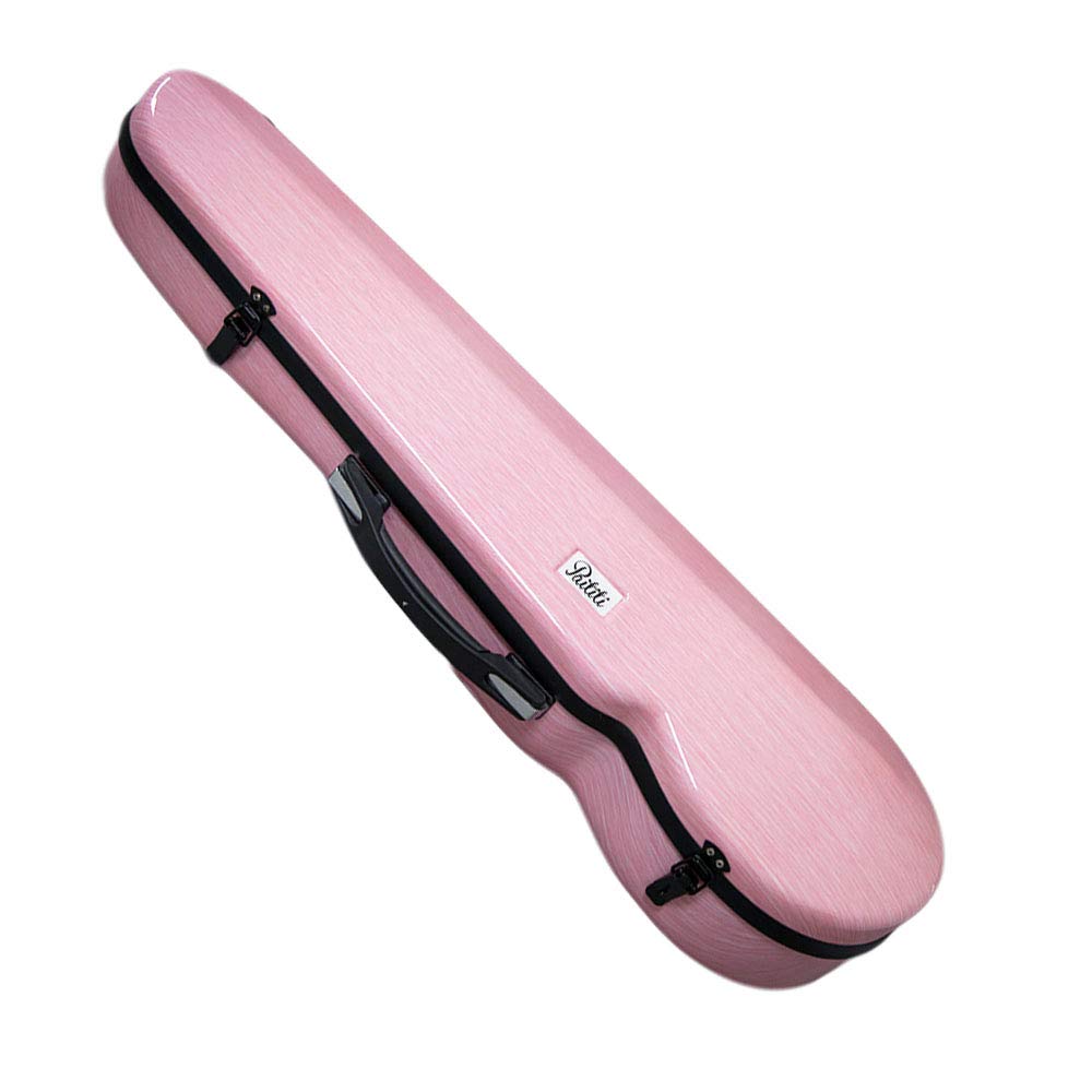 PAITITI Full Size Violin Case - Durable Super Light Fiberglass with Hygrometer & Backpack Straps (Pink) | Perfect for Travel, School & Professional Musicians