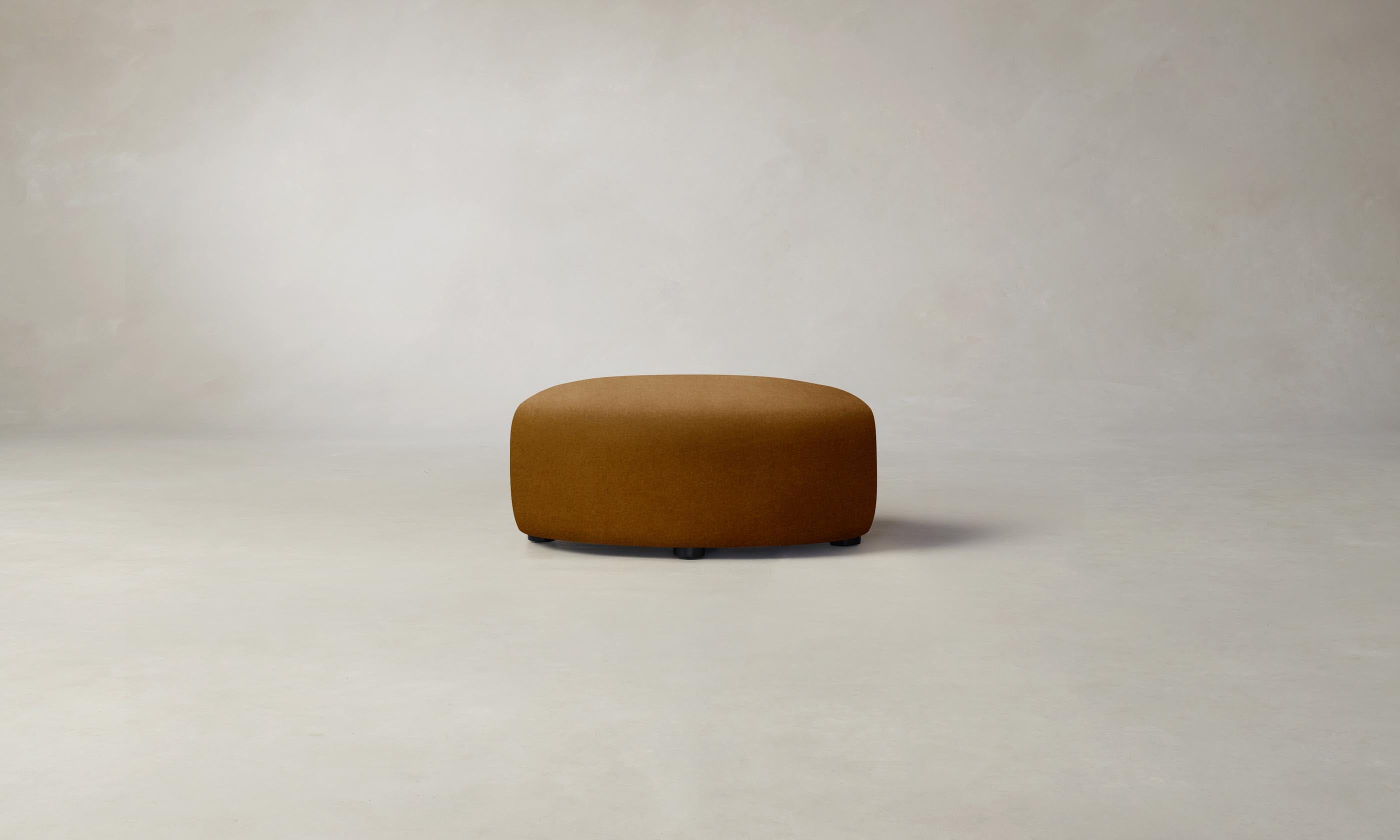 Premium Mohair Brown Sugar Chelsea Ottoman - Stylish Footrest & Accent Chair for Living Room, Bedroom & Office Decor