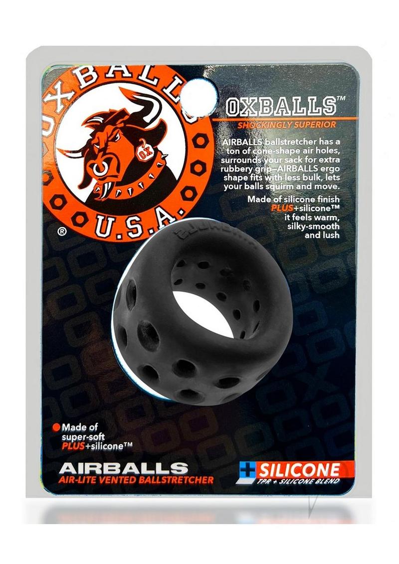 Premium Airballs Air Lite Silicone Ballstretcher - Black Ice Color for Comfort & Discretion | Perfect for Intimate Wear, Fitness Training & Sensual Play
