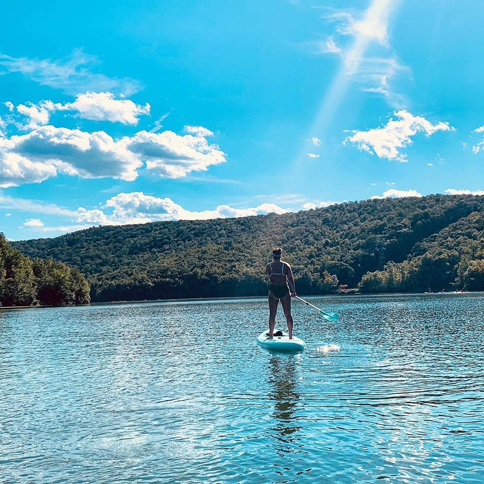 AKSPORT Inflatable Stand Up Paddle Board (SUP) with Premium Accessories Kit - Lightweight & Portable SUP Board for Adults & Youth - Perfect for Lakes, Rivers, Ocean & Yoga Paddling