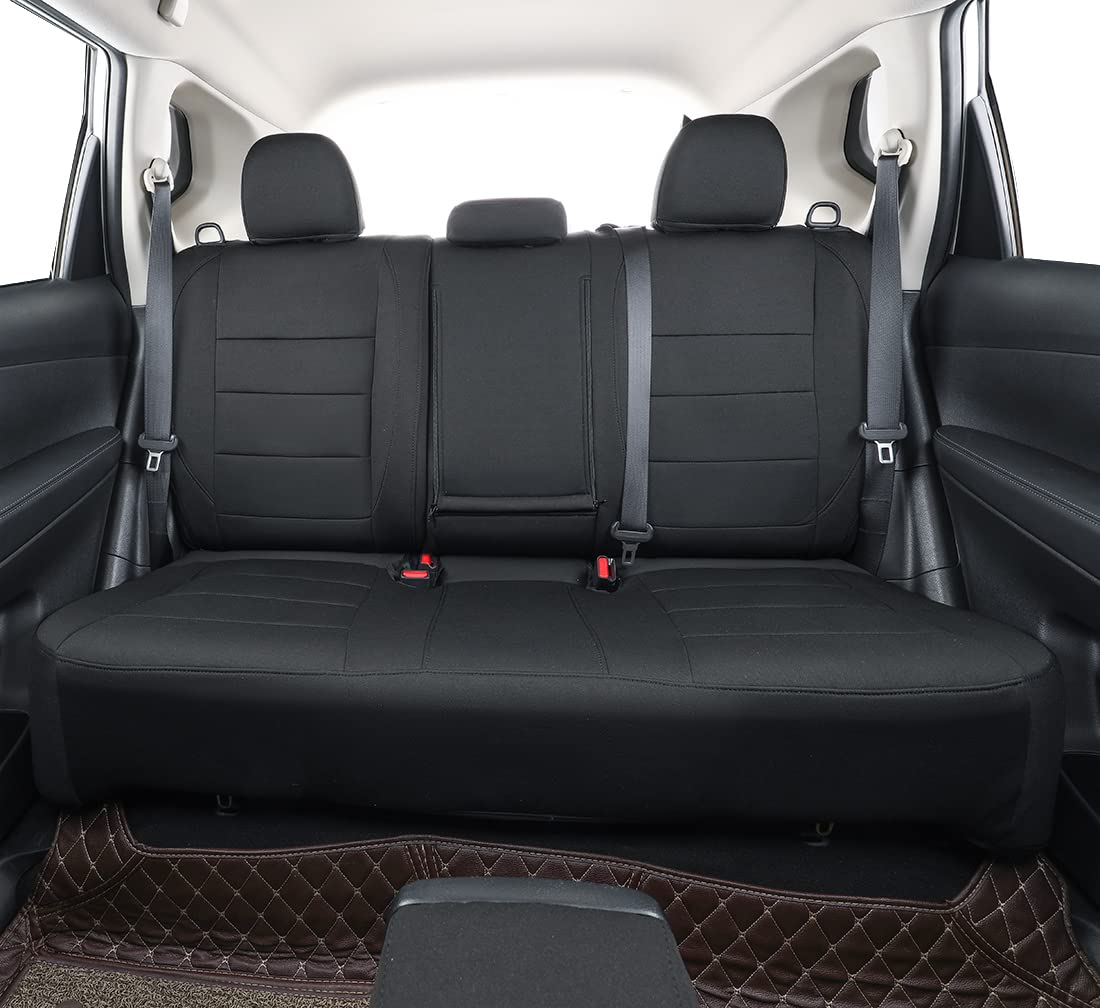 Premium Custom Seat Covers for 2019-2022 Toyota RAV4 Hybrid (Excludes XSE & 2022 SE Hybrid) - Full Set Black Car Seat Protectors - Perfect for Road Trips, Daily Commutes & Pet Protection